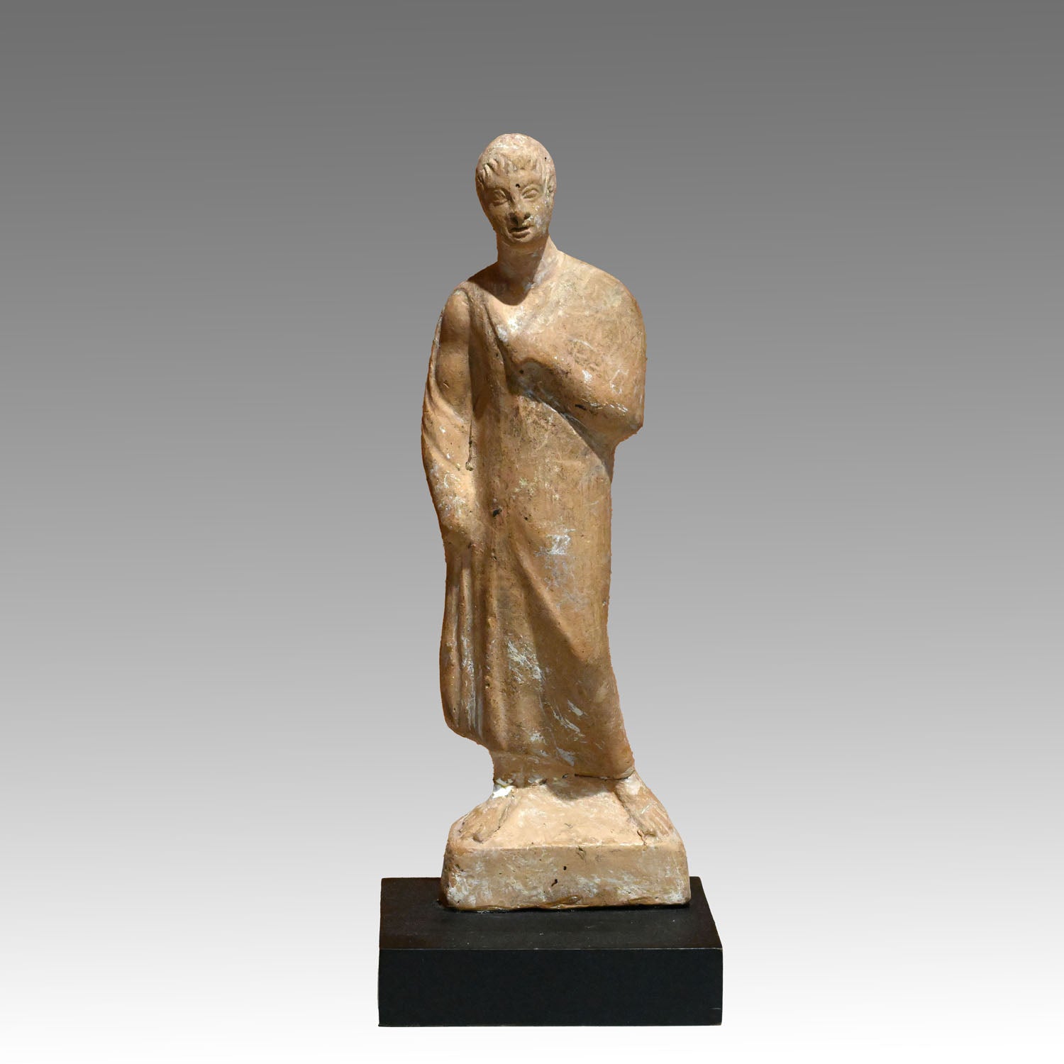 A Cypriot Terracotta Archaic Male Figure, Archaic Period, ca. 5th century BCE