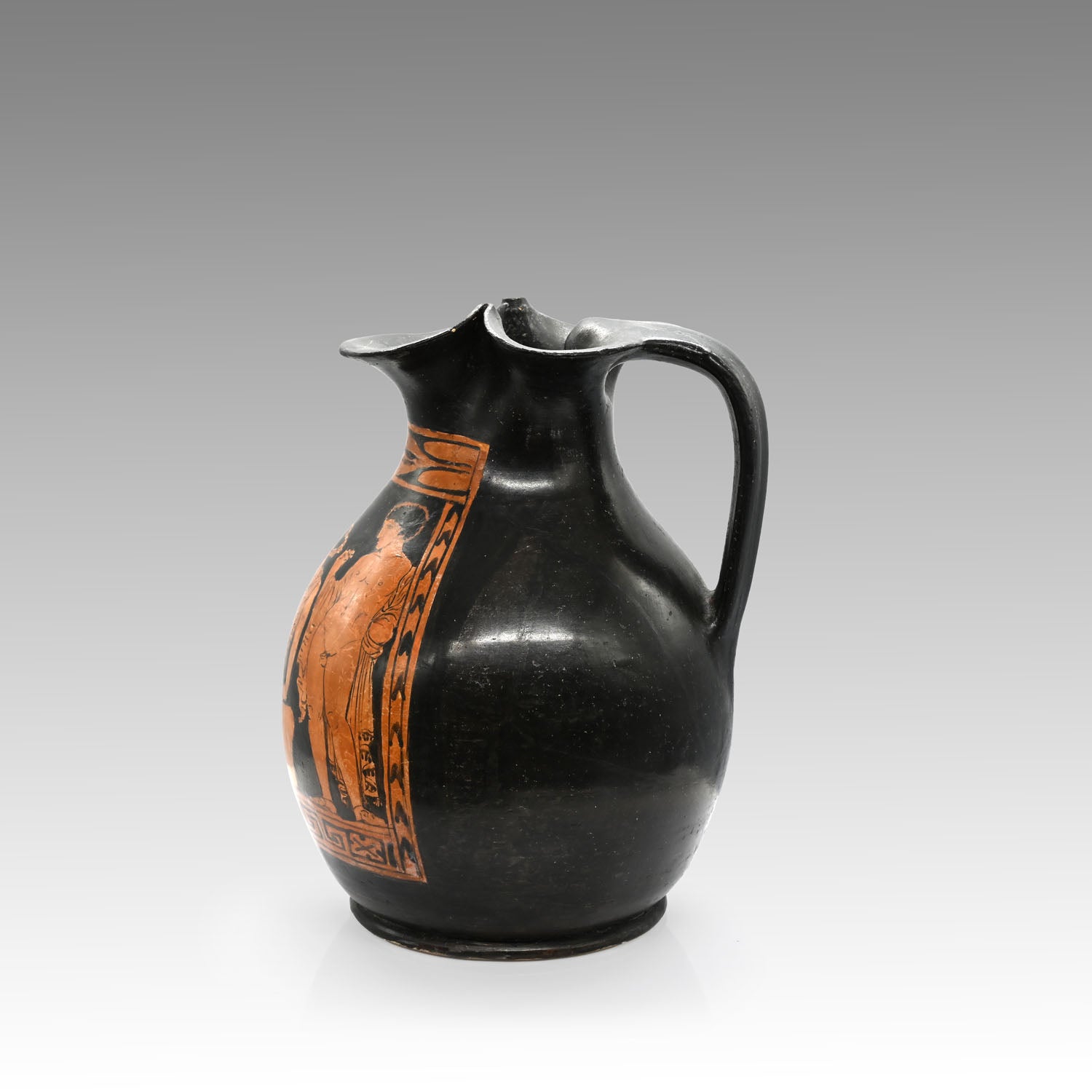 A Large Apulian Red-Figure Oinochoe, Magna Graecia, ca. 4th century BCE