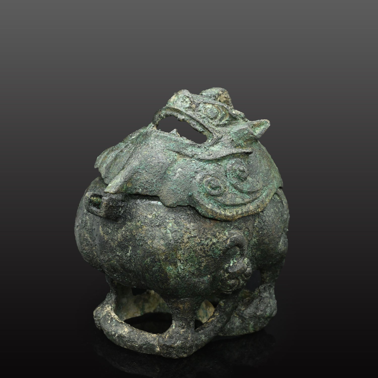 A Chinese Bronze Censor of a Fu Lion, Ming Dynasty, ca. 1368 - 1644 CE