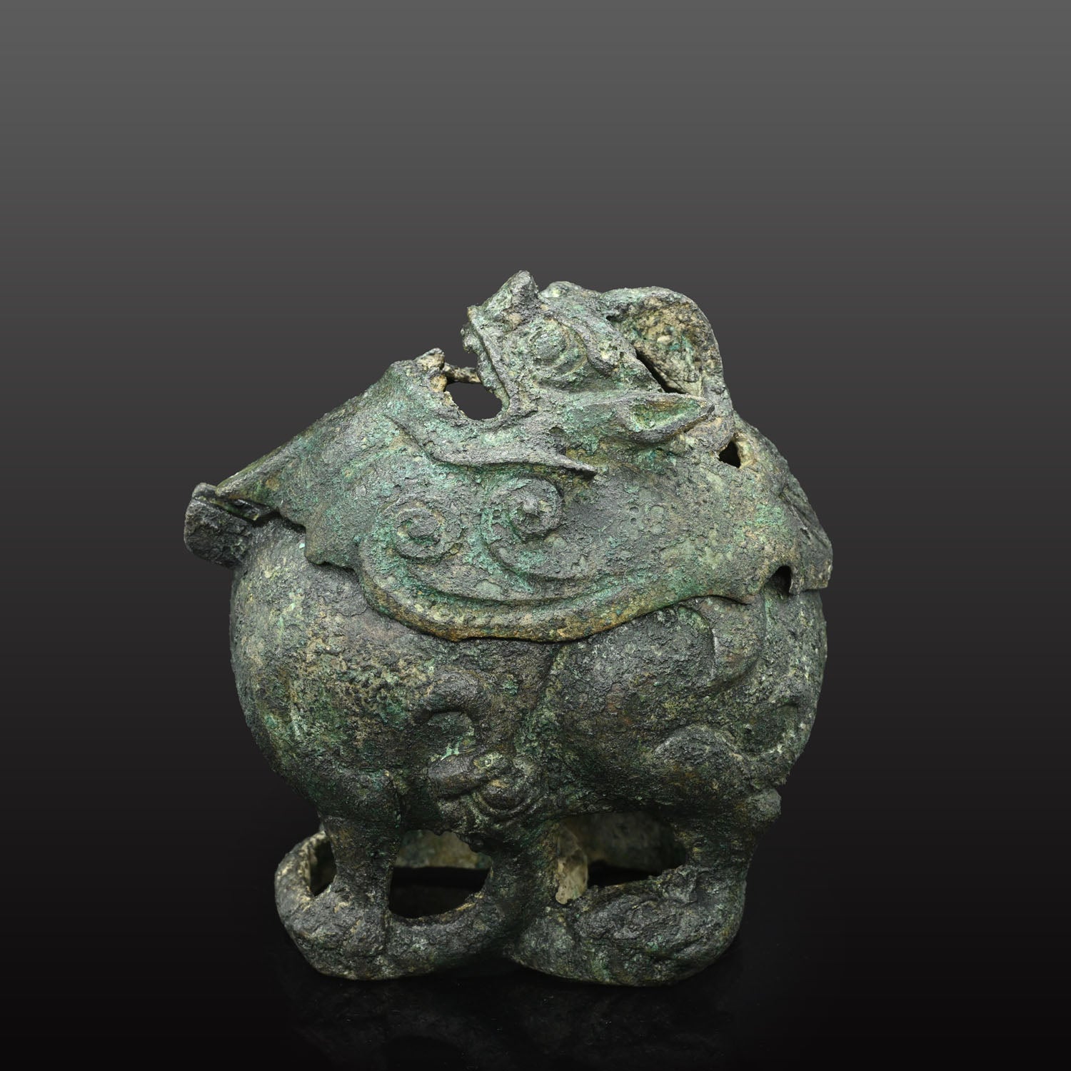 A Chinese Bronze Censor of a Fu Lion, Ming Dynasty, ca. 1368 - 1644 CE