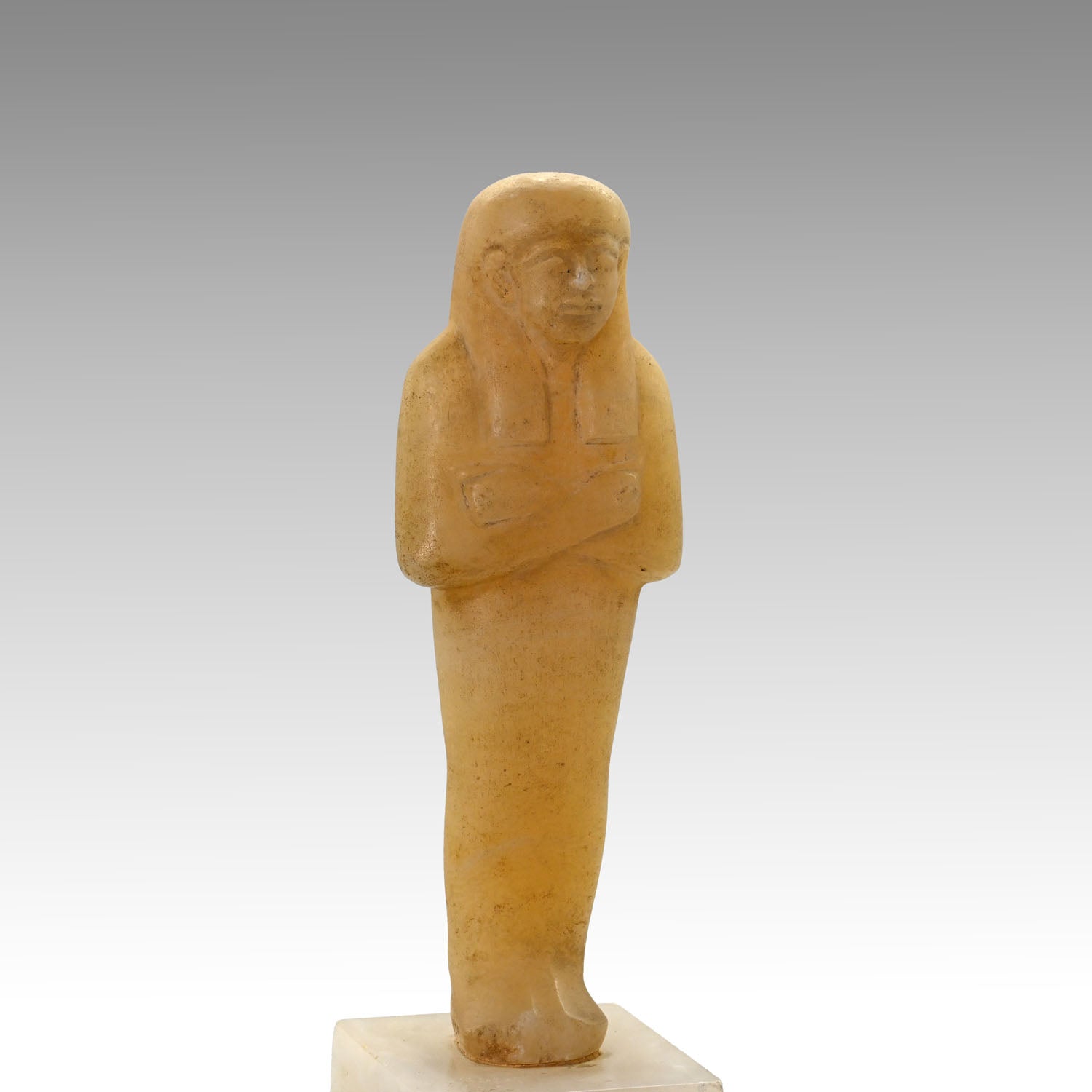 A Large and Important Egyptian Alabaster Shabti, late 18th - 19th Dynasty, ca. 1320–1200 BCE