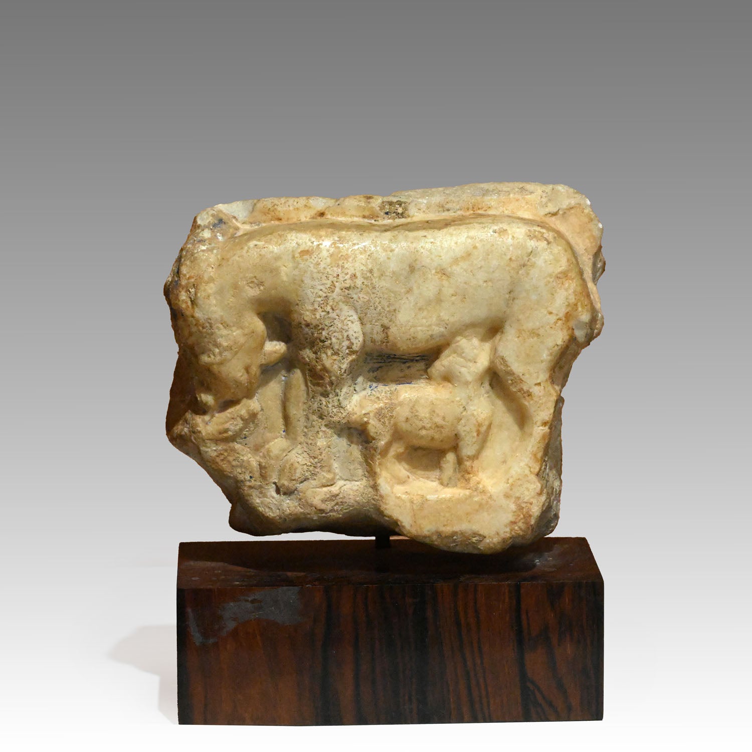 A Roman Marble Relief Fragment with Mare and Colt, Roman Imperial Period, 1st - 3rd century CE