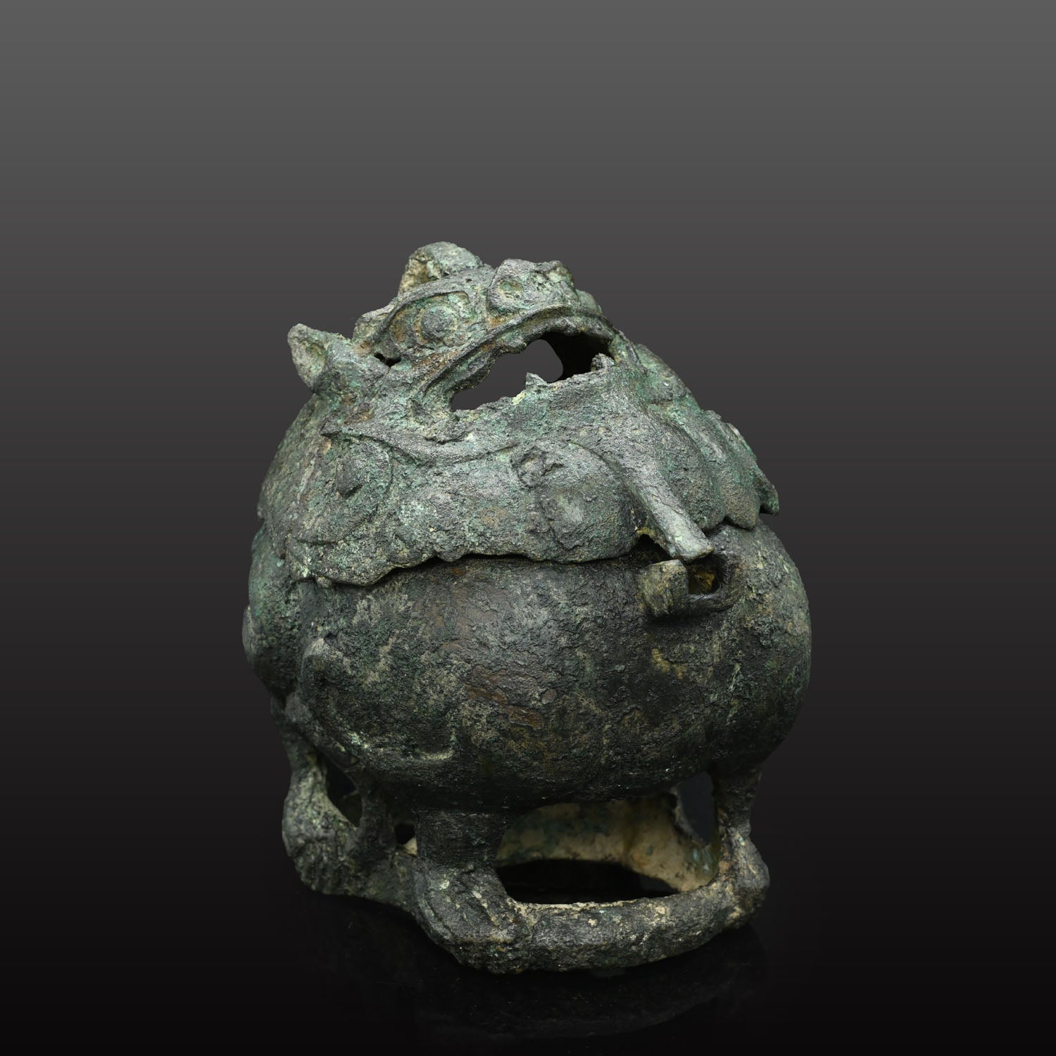 A Chinese Bronze Censor of a Fu Lion, Ming Dynasty, ca. 1368 - 1644 CE