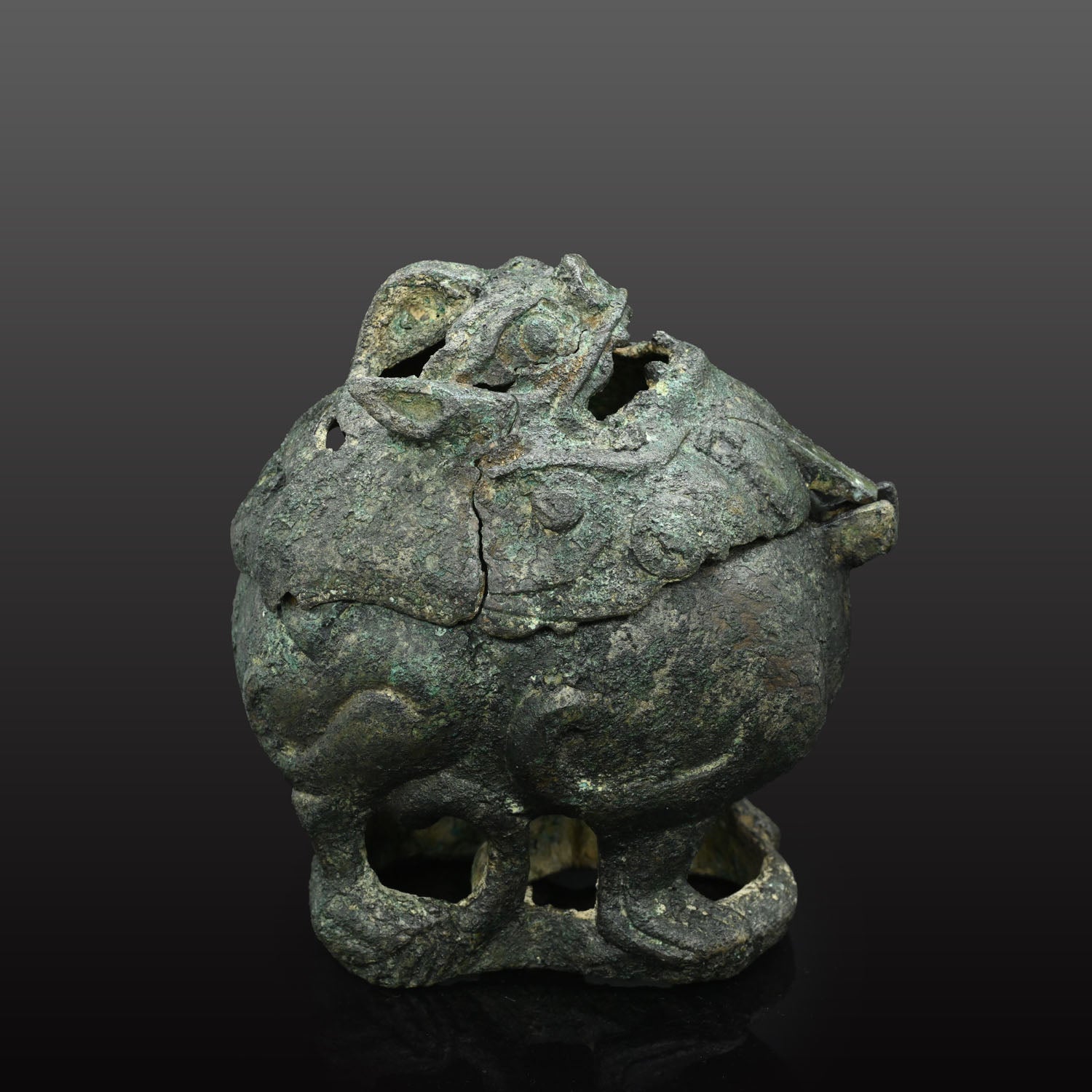 A Chinese Bronze Censor of a Fu Lion, Ming Dynasty, ca. 1368 - 1644 CE