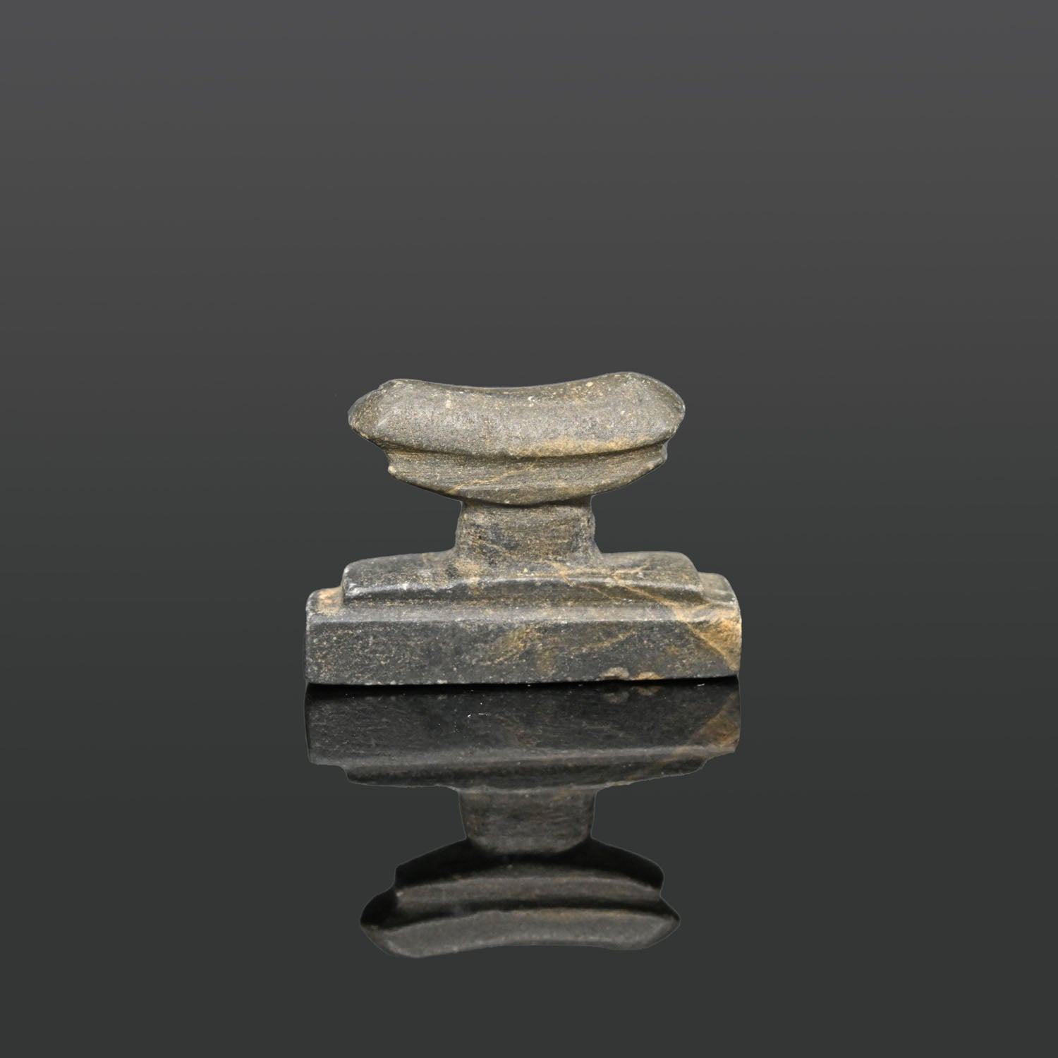 A large Egyptian Basalt Headrest Amulet, Late Period, ca. 664 - 332 BCE