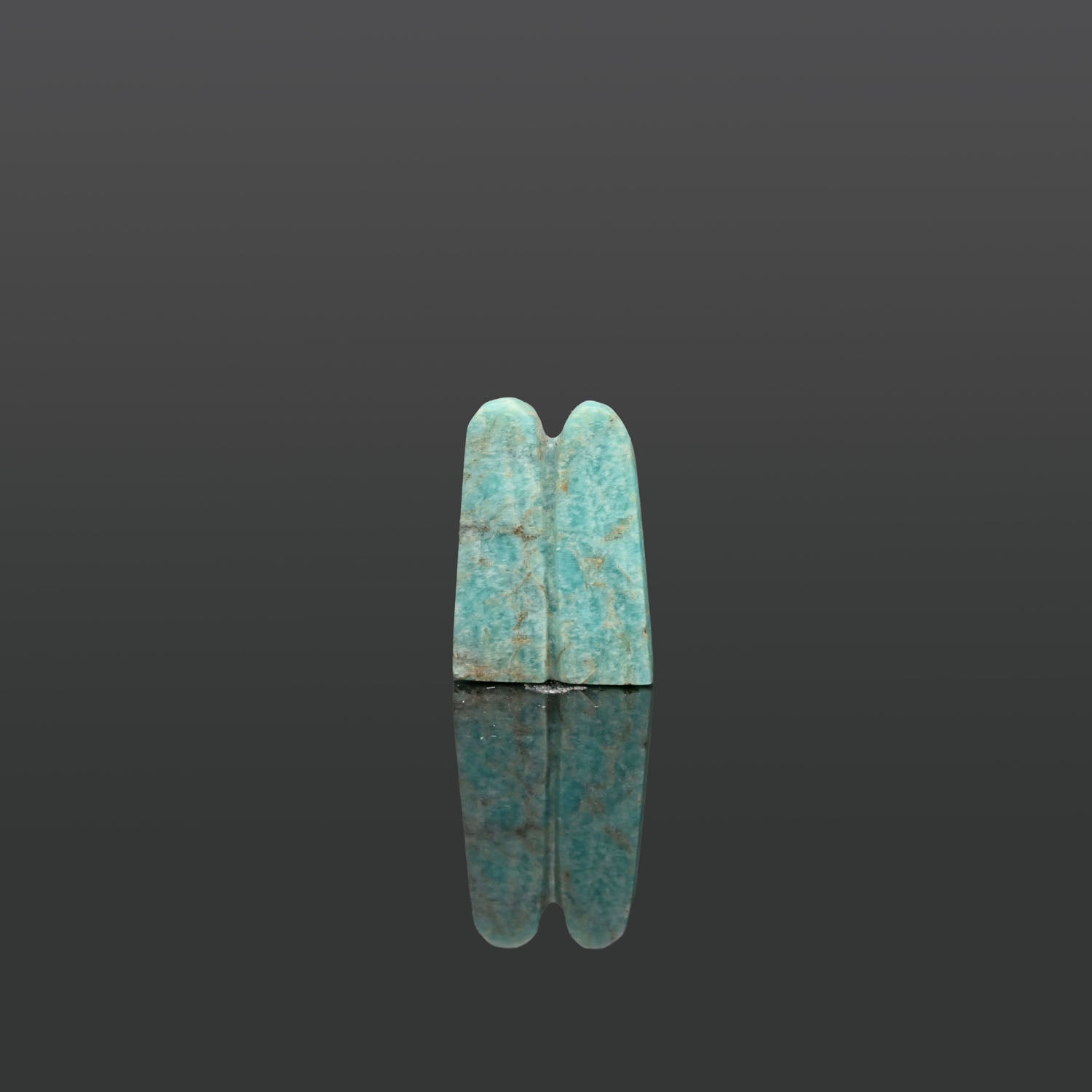 An Egyptian Feldspar Double Plume Amulet, Late Period, ca. 664 - 332 BCE