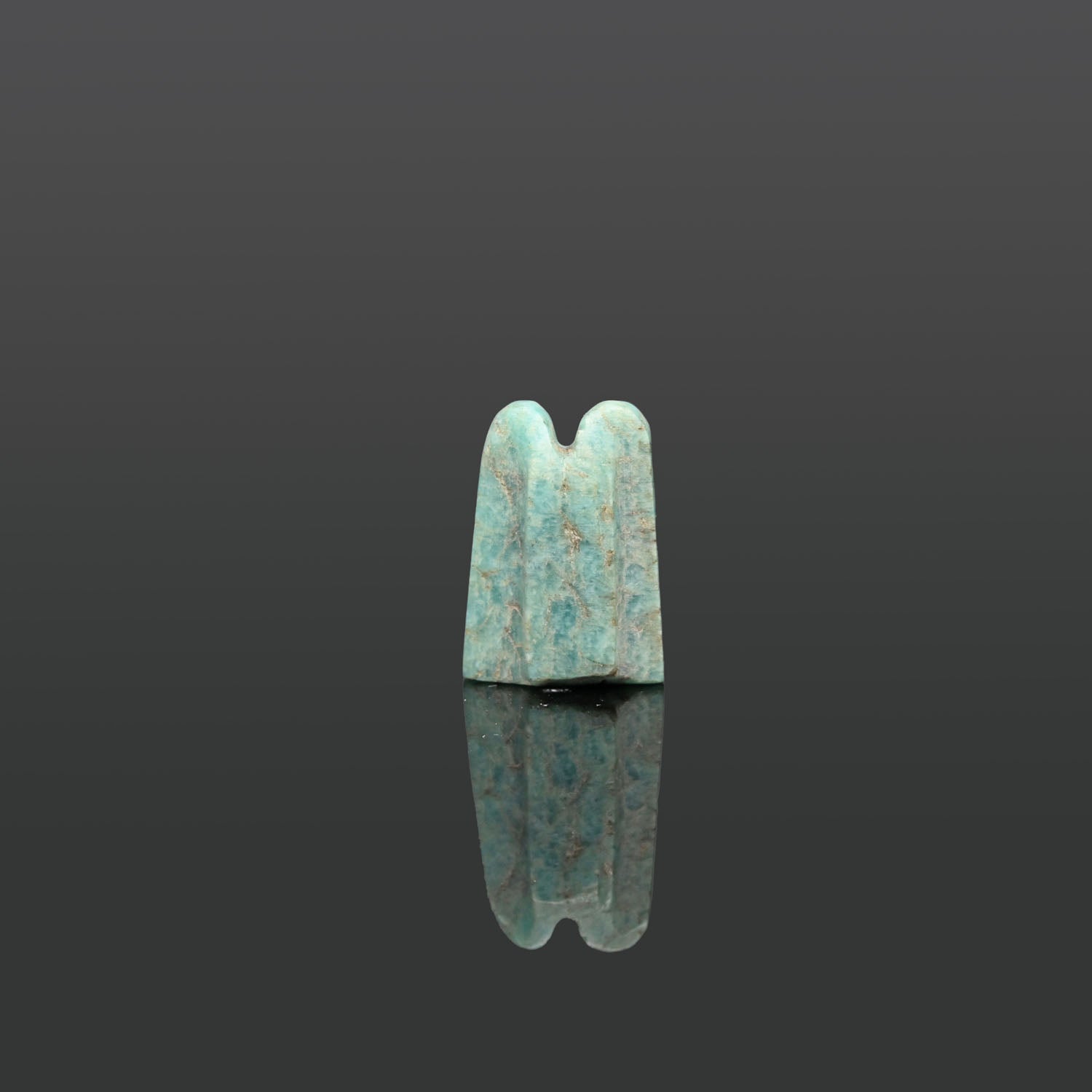 An Egyptian Feldspar Double Plume Amulet, Late Period, ca. 664 - 332 BCE