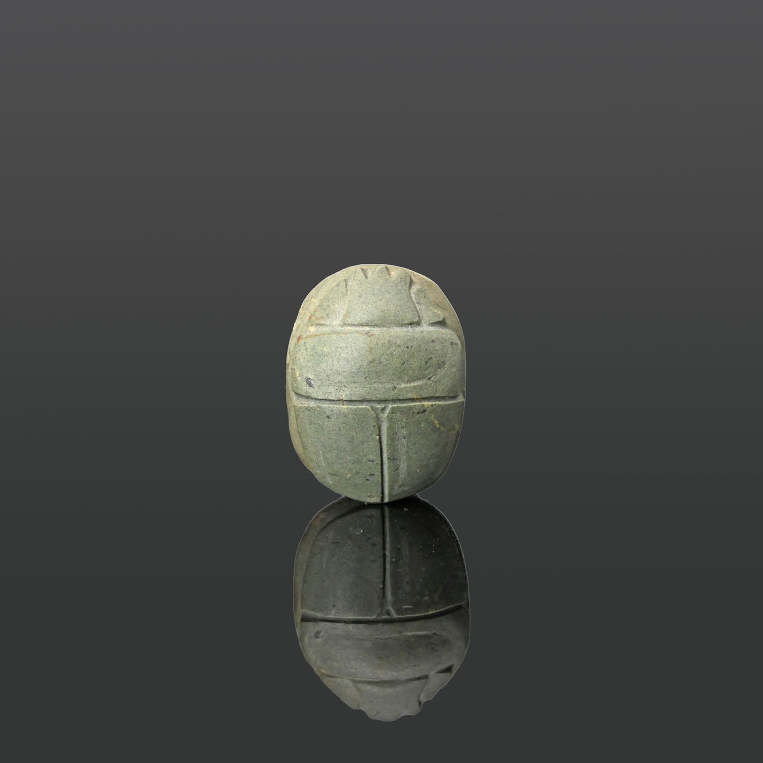 A good Egyptian Greenstone Heart Scarab, Late Period, ca. 664 - 332 BCE