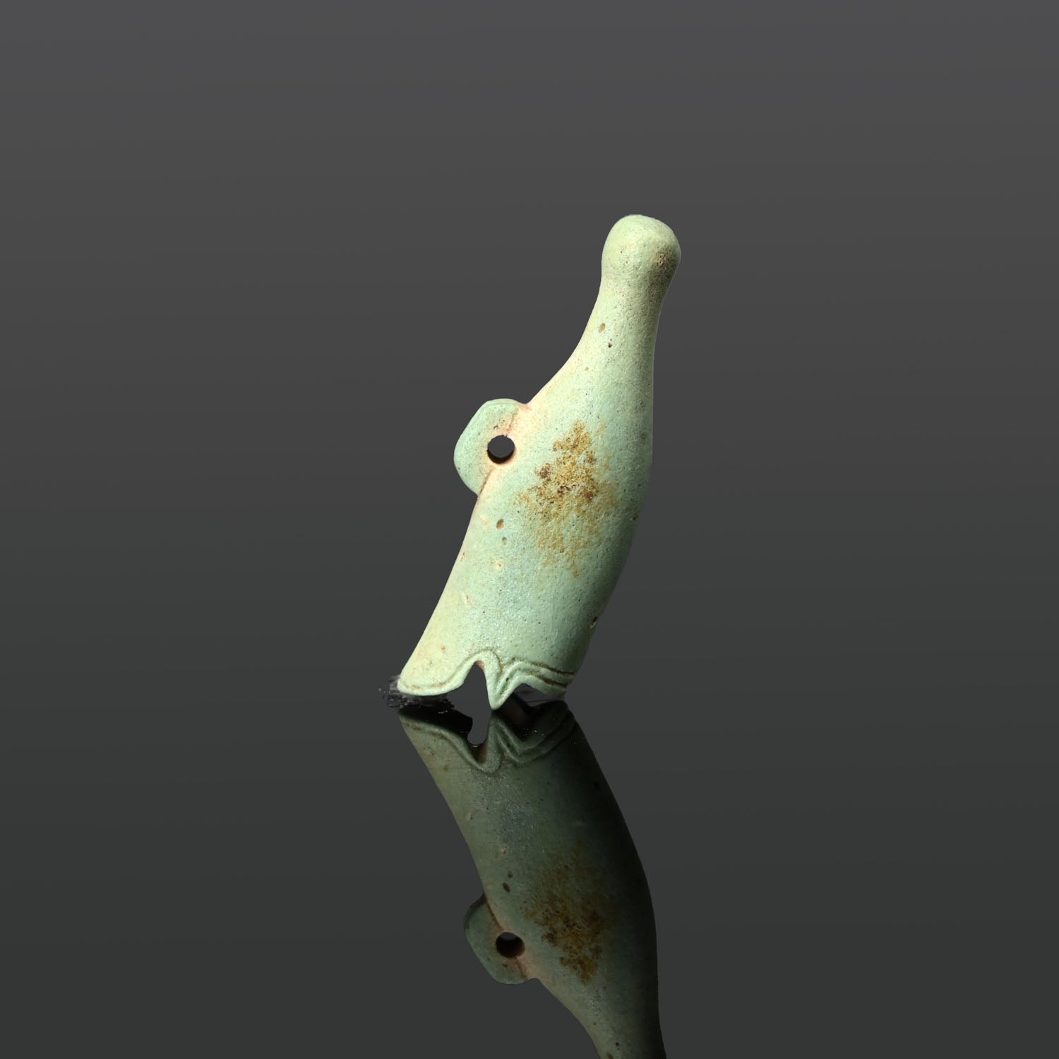 A fine Egyptian Faience White Crown Amulet, Late Period, ca. 664 - 332 BCE