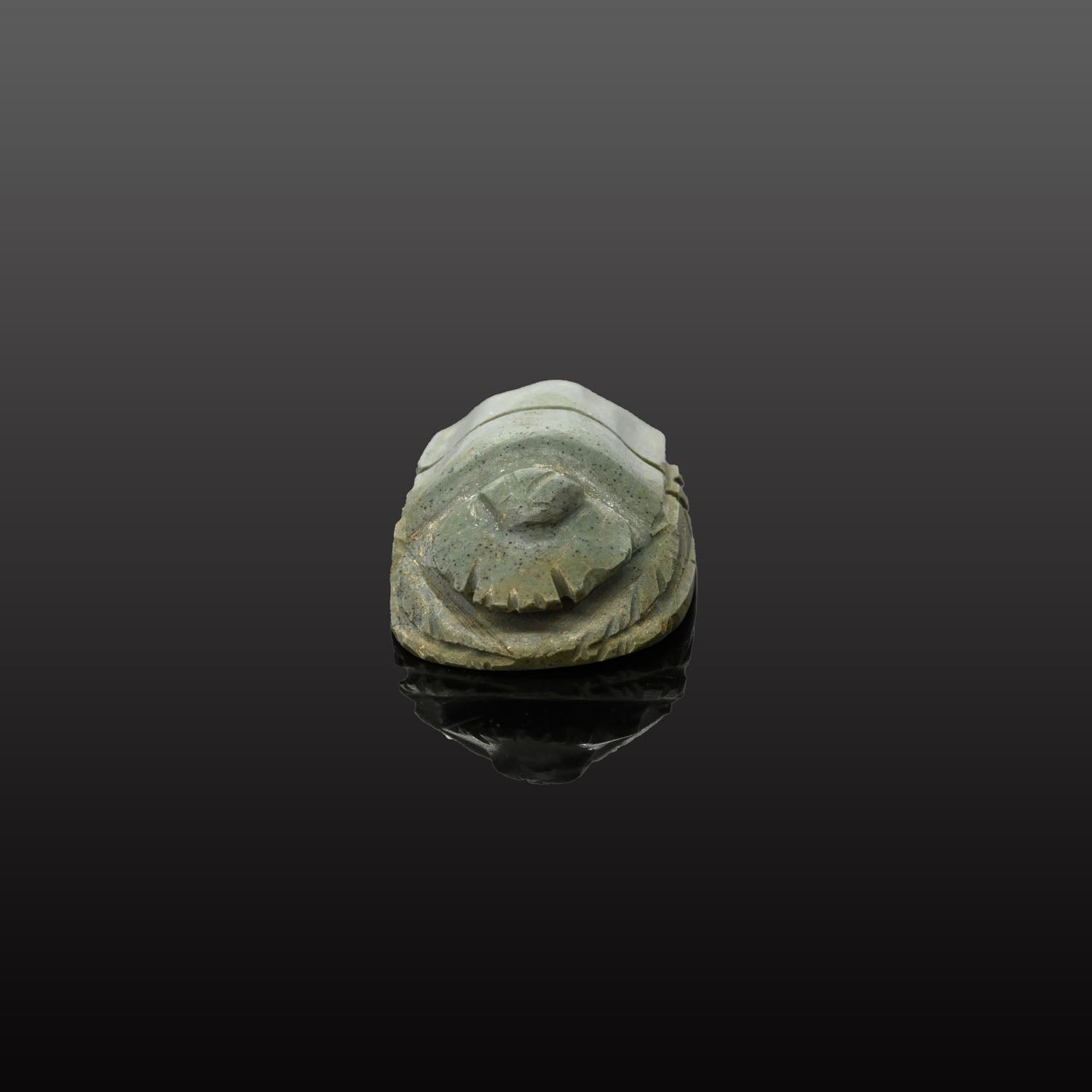 A large Egyptian Greenstone Heart Scarab, Late Period, ca. 664 - 332 BCE