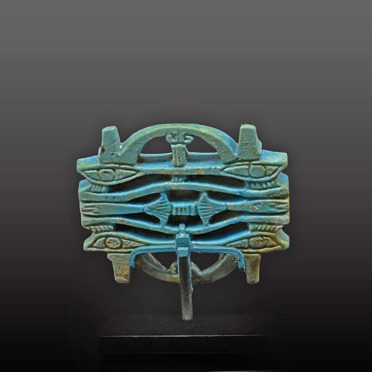 An exceptional Egyptian Glazed Faience Plaque, New Kingdom, ca. 1550 - 1069 BCE
