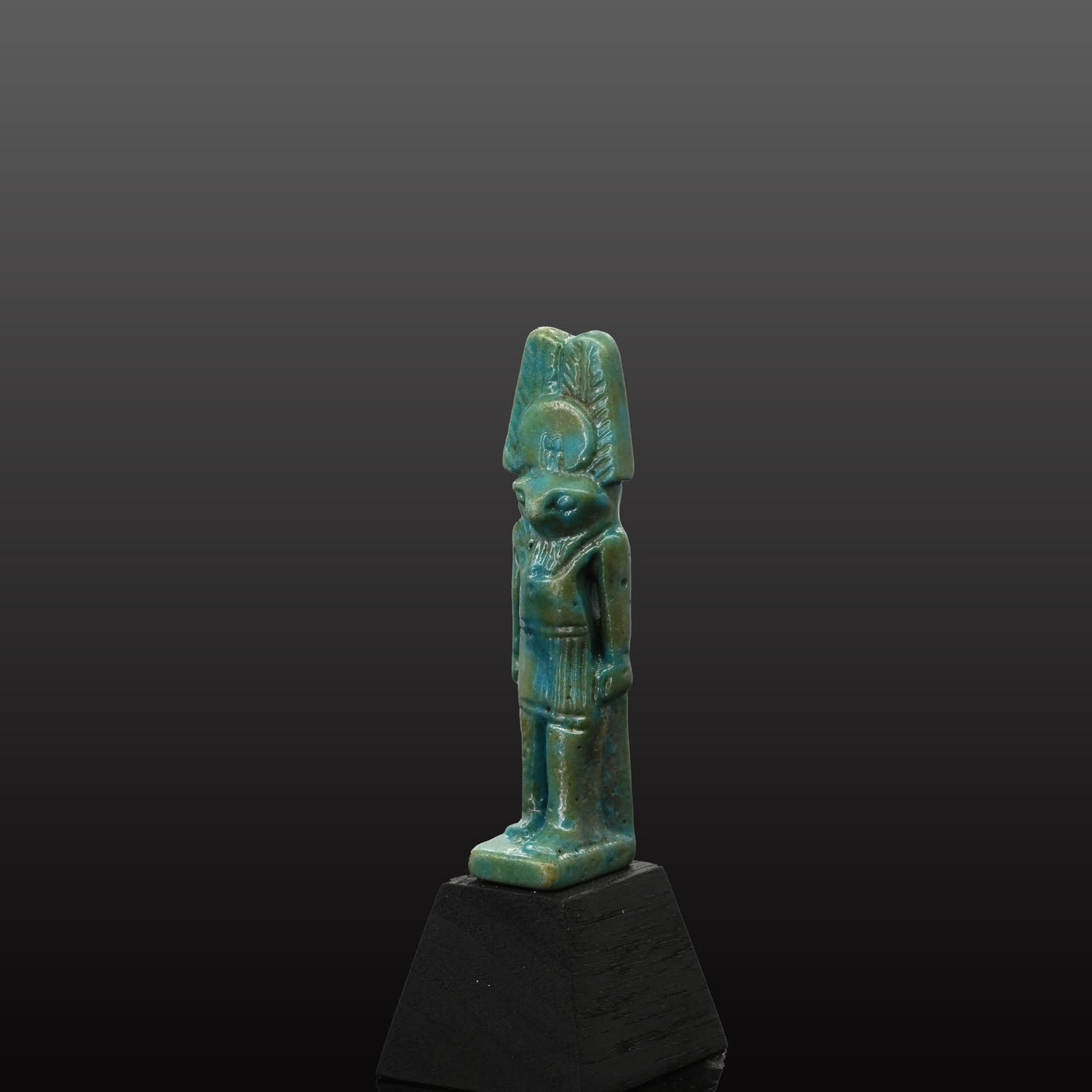 An Egyptian Faience Amulet for the god Montu, Late Period, ca. 664 - 332 BCE