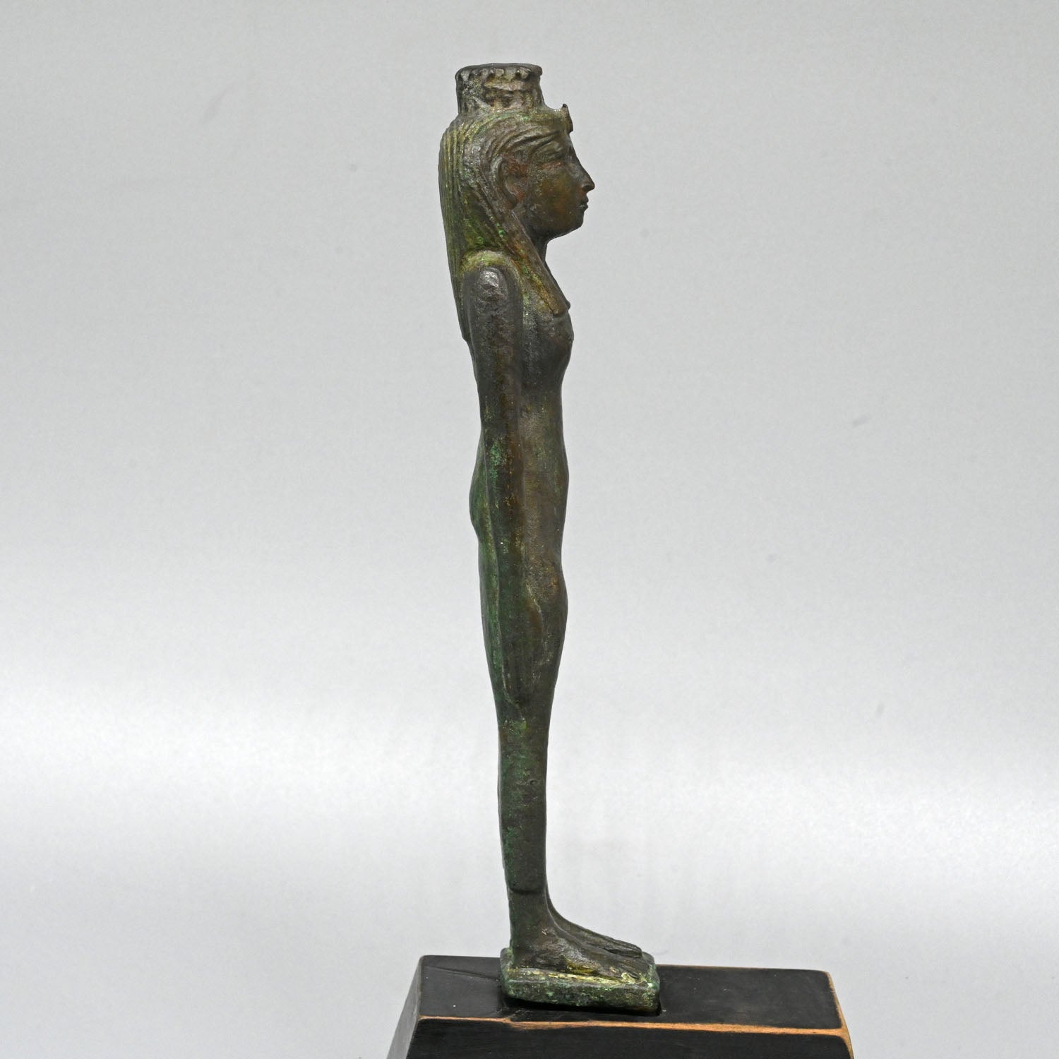 A large Egyptian Bronze Figure of Nephthys, Late - Ptolemaic Period, ca. 664 - 30 BCE