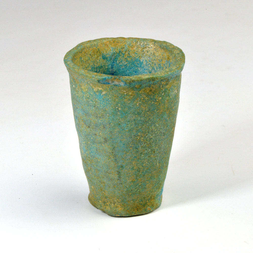 An Egyptian Blue-Green Faience Offering Cup for Seti I, New Kingdom, ca. 1550 - 1069 BCE