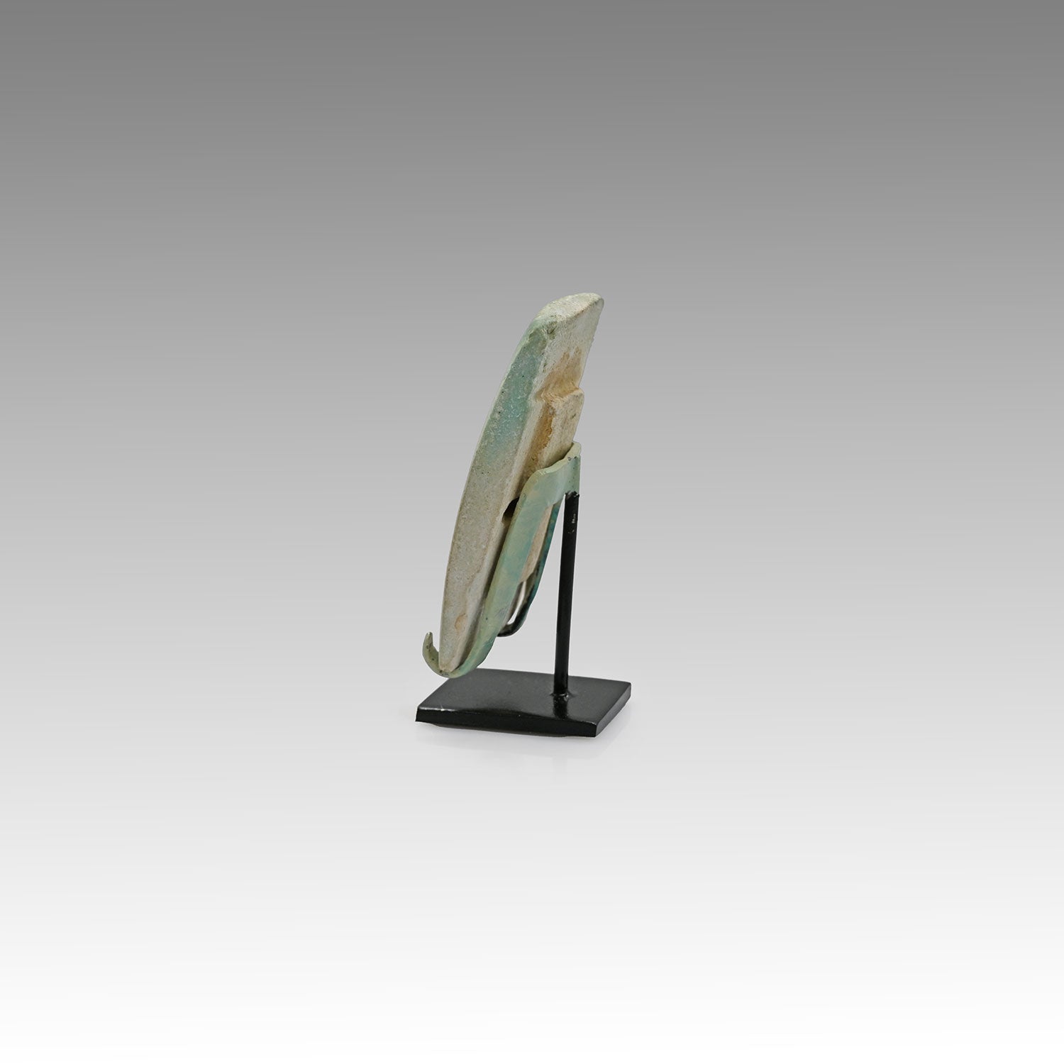 A Egyptian Faience Blue Glazed Pyramid Tile, Old Kingdom, time of Djoser, ca. 2668 - 2649 BCE