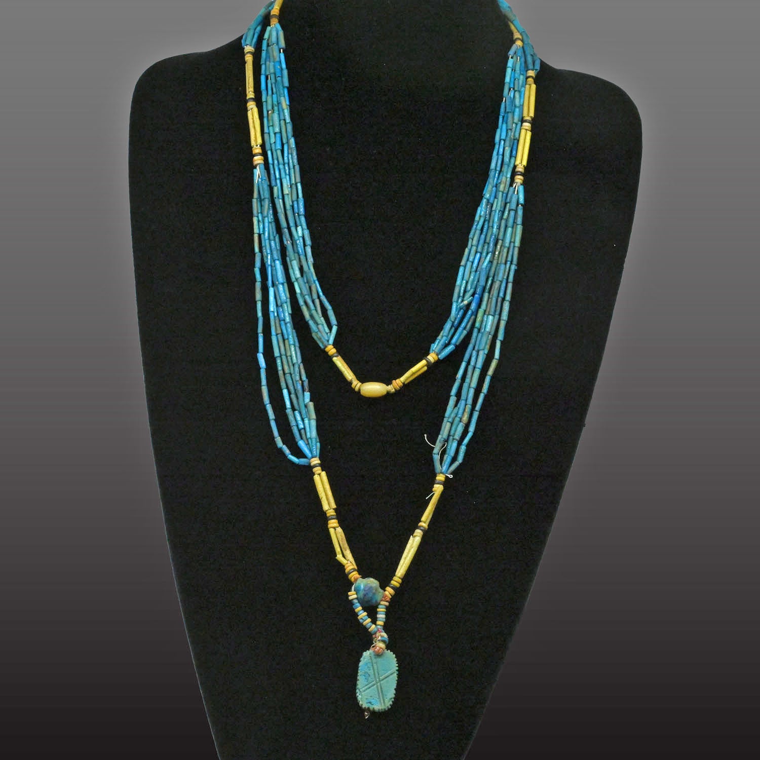An Egyptian Faience Beaded Necklace, Late Period, ca. 664 - 332 BCE