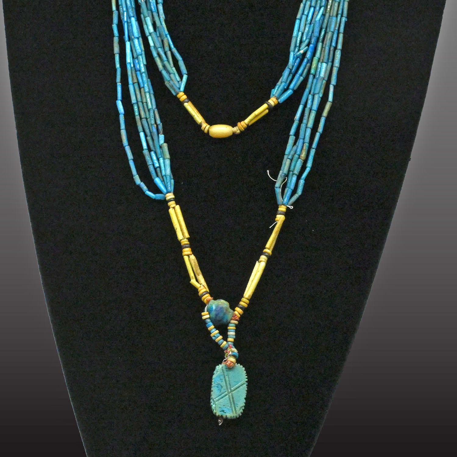 An Egyptian Faience Beaded Necklace, Late Period, ca. 664 - 332 BCE