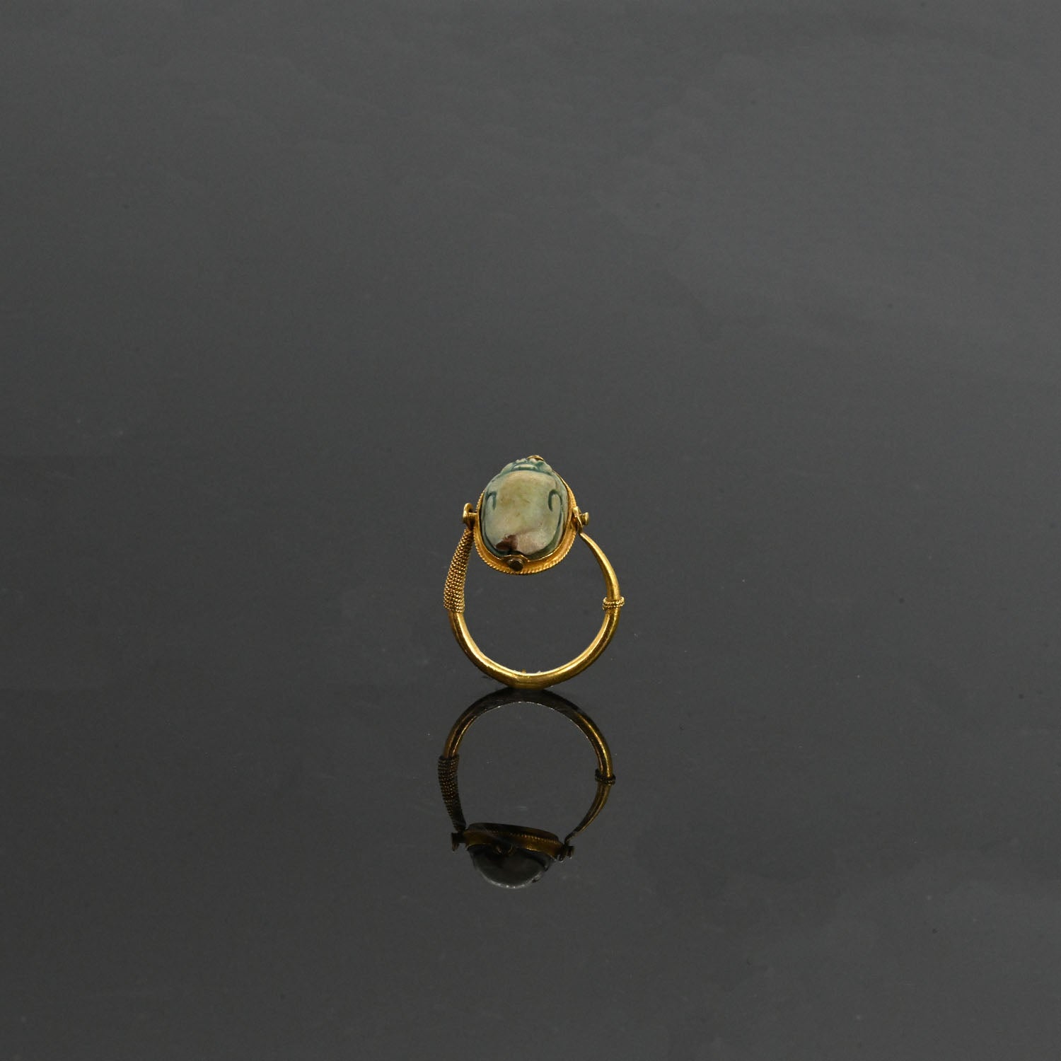 An Egyptian Scarab Swivel Ring, New Kingdom, ca. 1550 - 1069 BCE