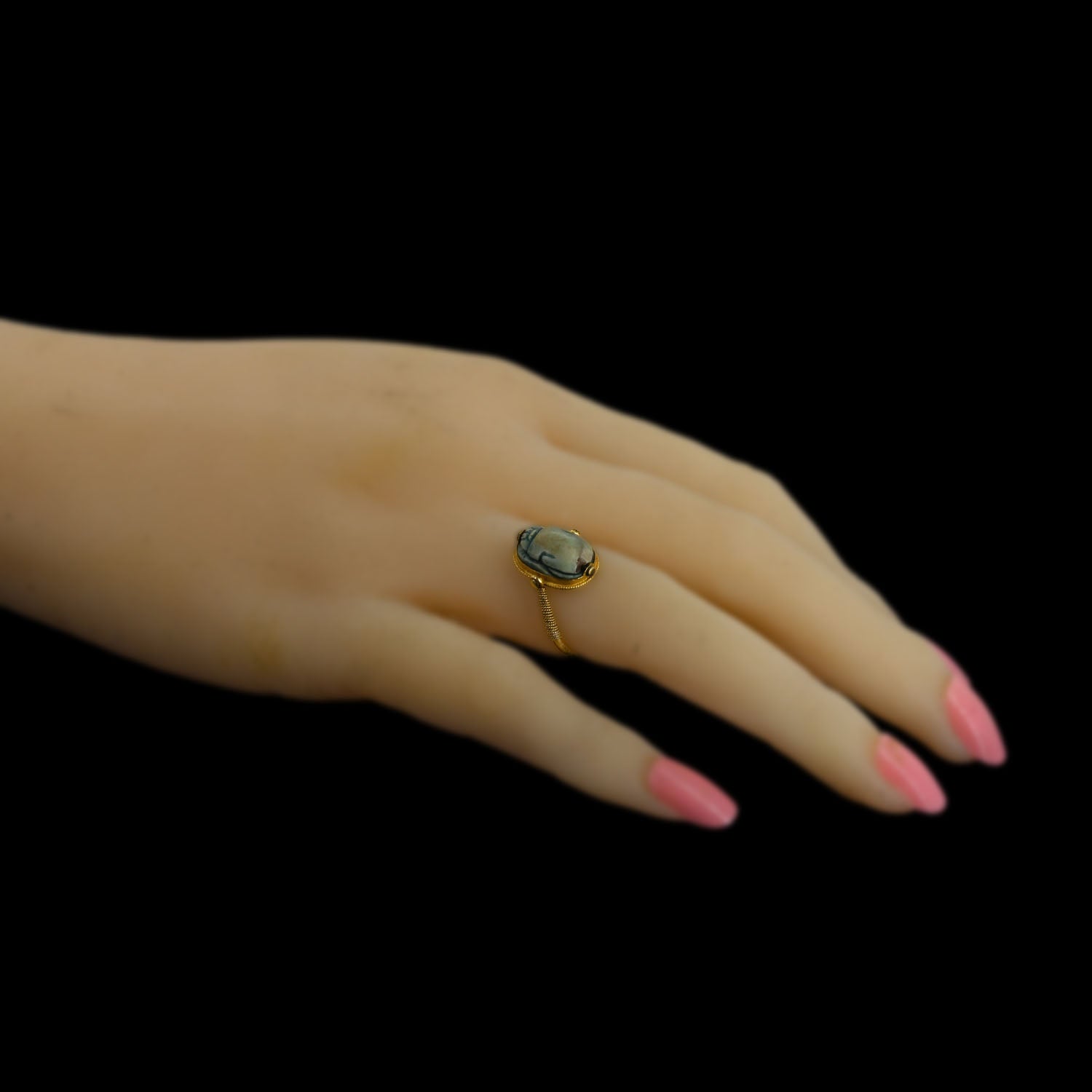 An Egyptian Scarab Swivel Ring, New Kingdom, ca. 1550 - 1069 BCE