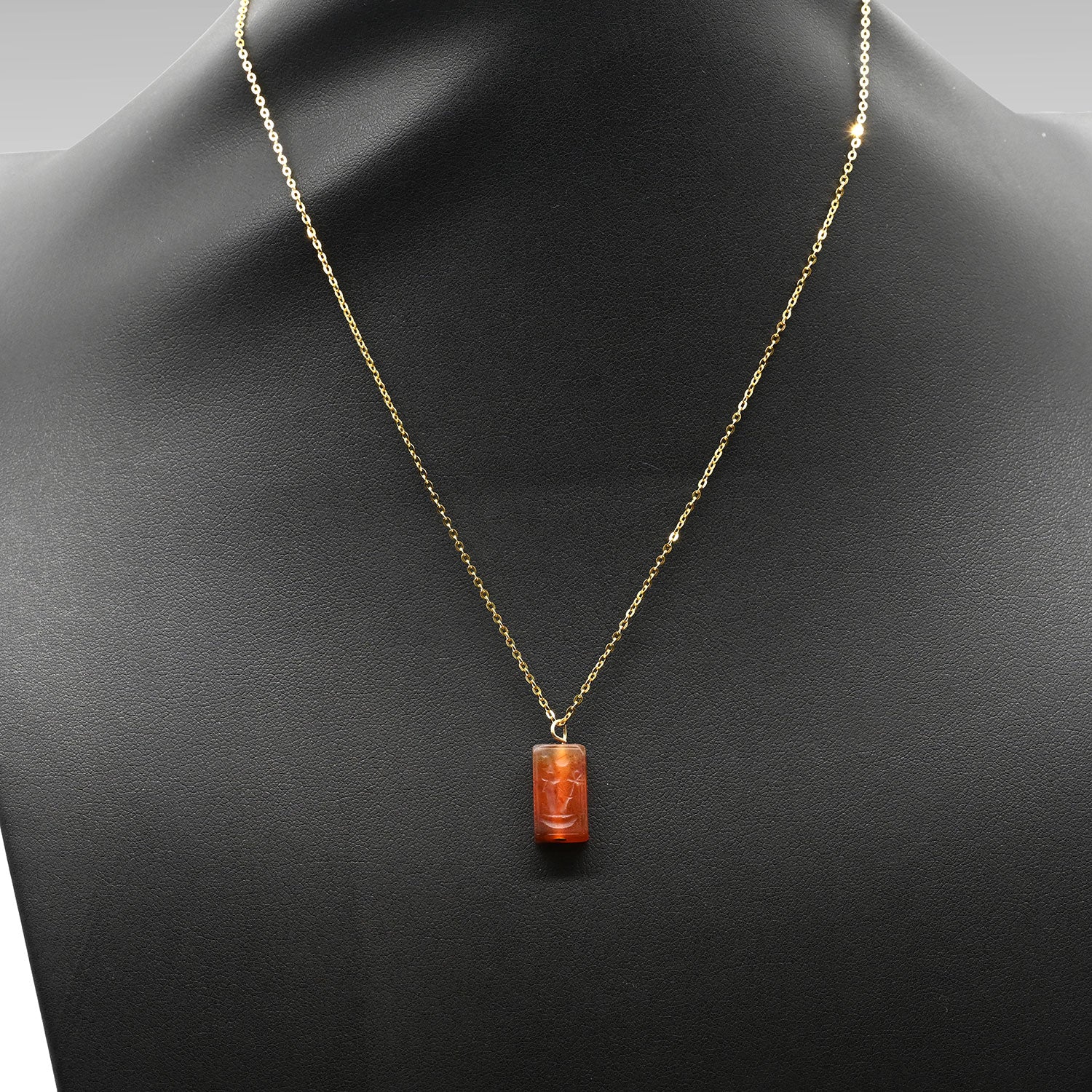A rare Egyptian Royal Carnelian Pendant for Amenhotep III, 18th Dynasty, reign of Amenhotep III, ca. 1390 – 1352 BCE