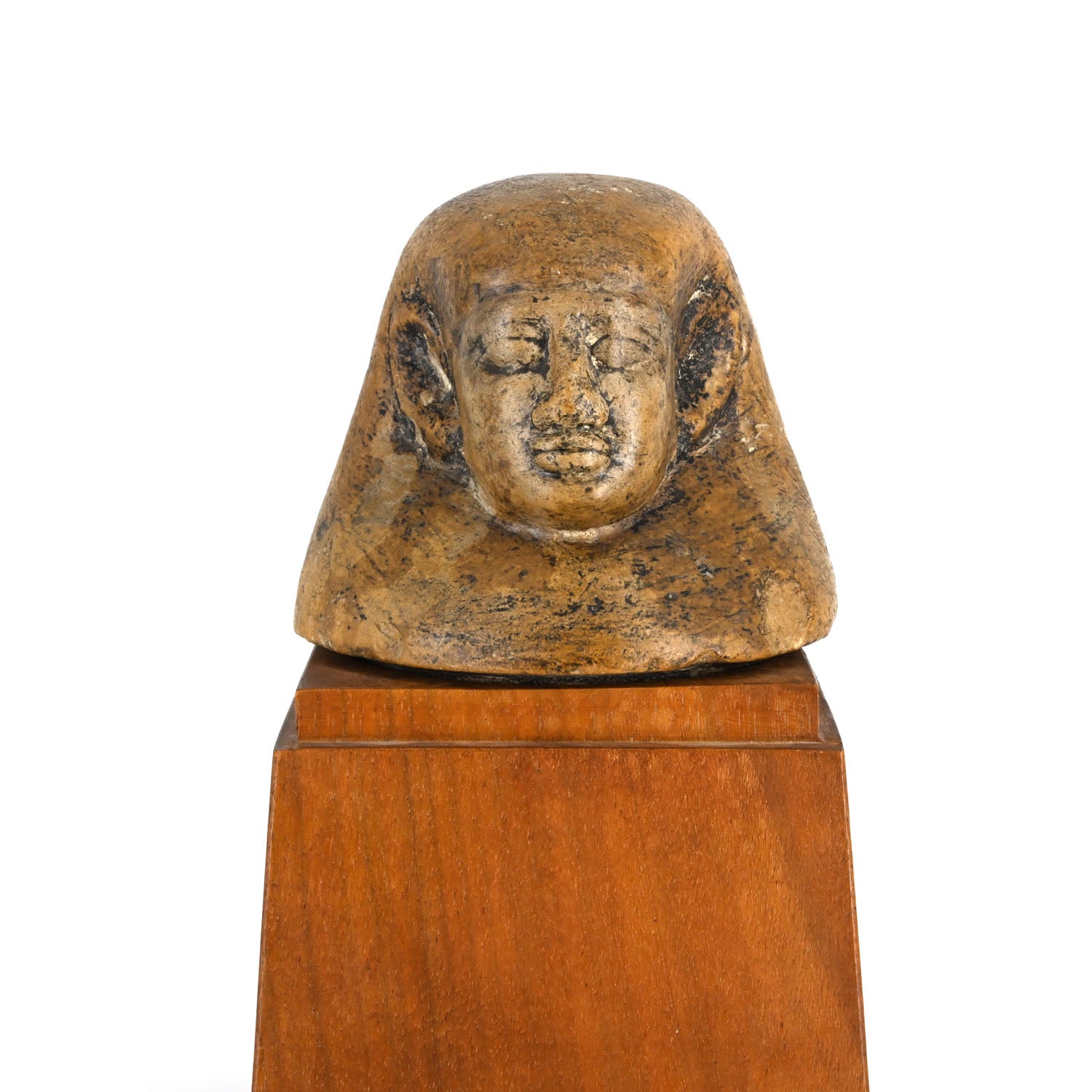 An Egyptian Alabaster Canopic Lid for Imsety, Late Period, ca. 664 - 332 BCE