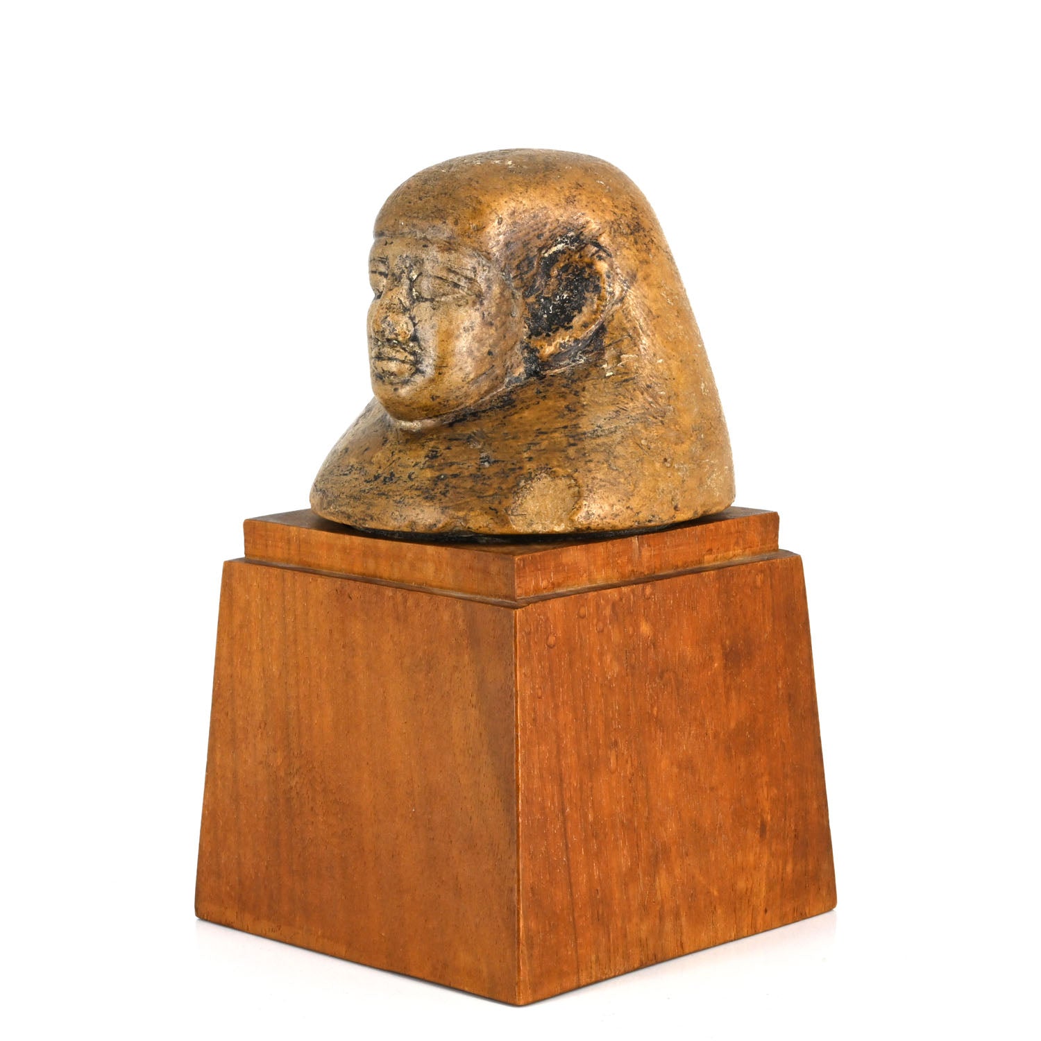 An Egyptian Alabaster Canopic Lid for Imsety, Late Period, ca. 664 - 332 BCE