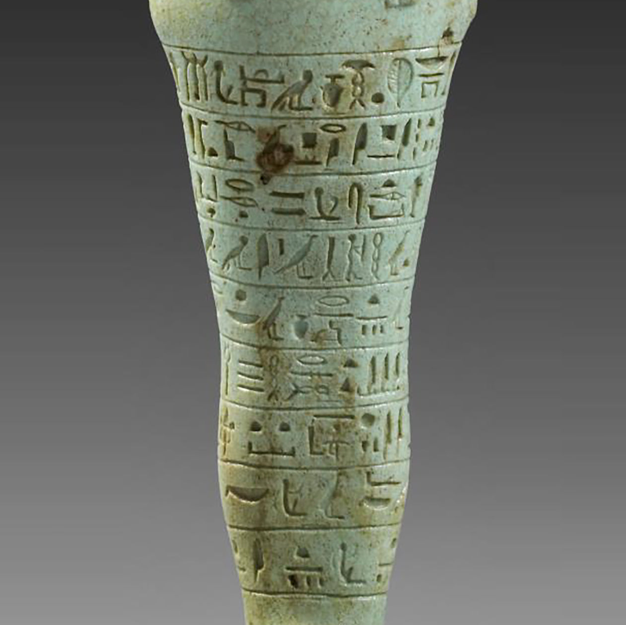An exceptional Egyptian Faience Ushabti for Wah-ib-re-em-akhet, 26th Dynasty, 664 - 525 BC