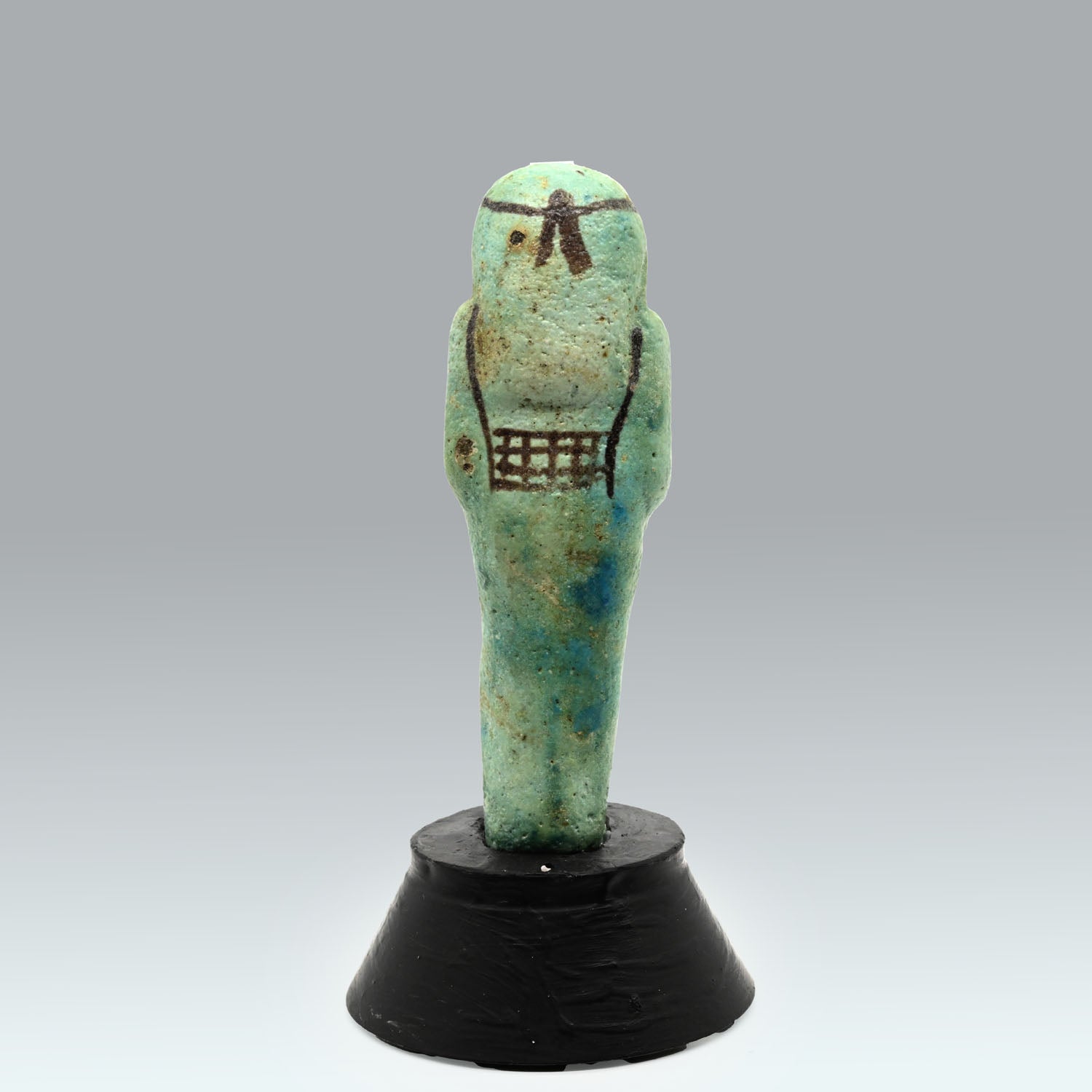 Egyptian Faience Shabti for Nes-ankh-ef-(en)-maat, Third Intermediate Period, 21st Dynasty, ca. 1069 - 945 BCE