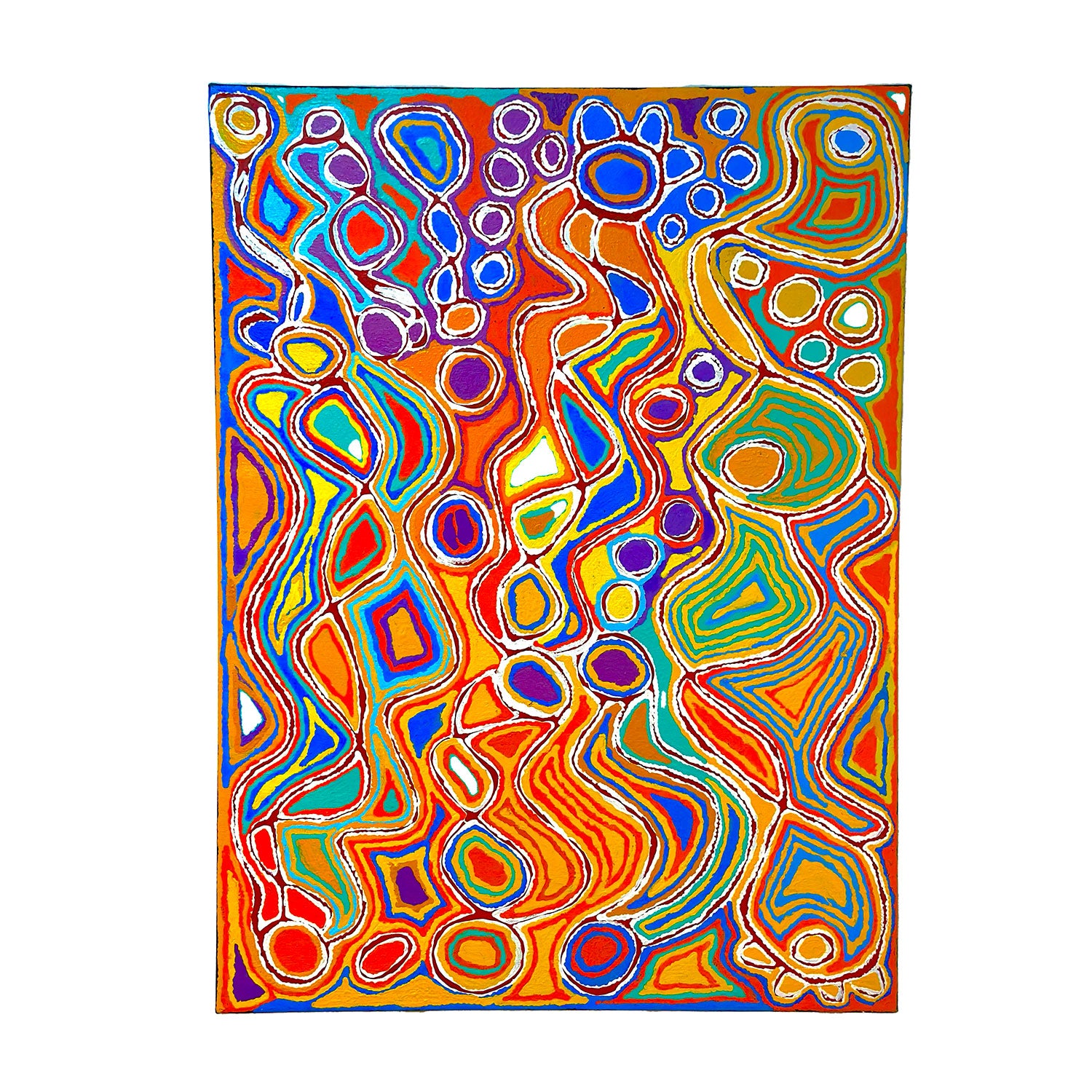 Mina Mina Jukurrpa (Mina Mina Träumen),<br> Judy Watson Napangardi (ca. 1935 – 2016)