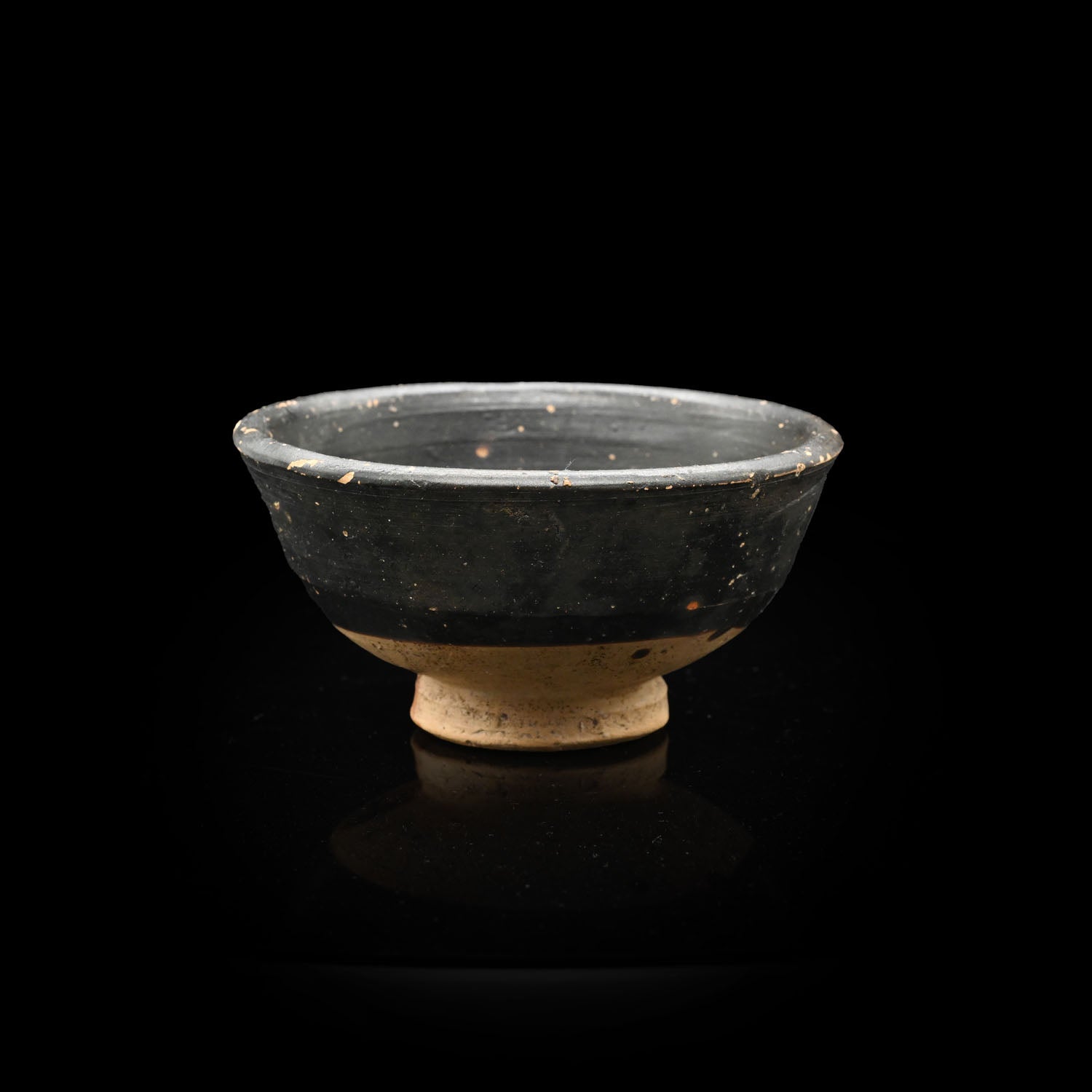 A Greek Blackware Salt Dish, ca. 4th century BCE