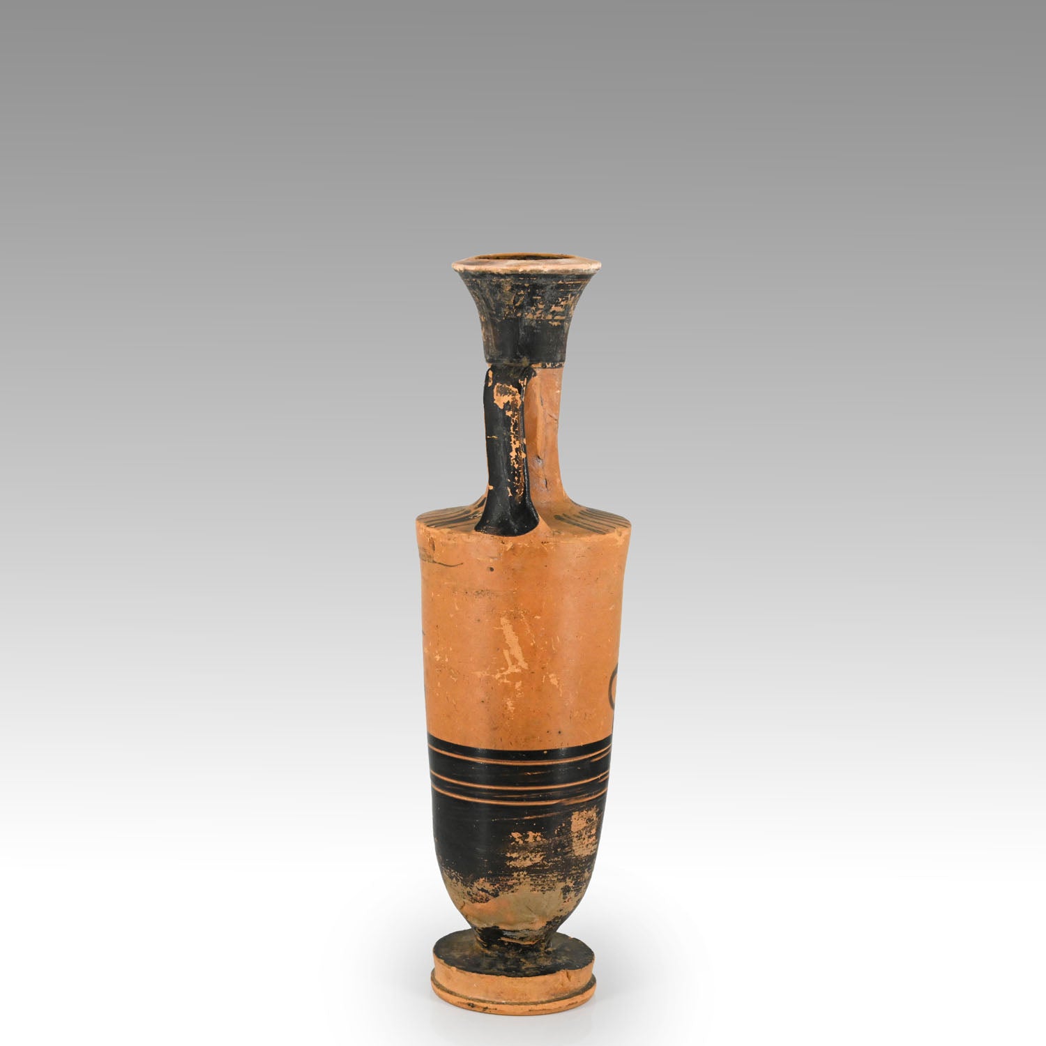 Attic Black Figure Lekythos, Group of Haimon Painter, ca. 6th Century BCE