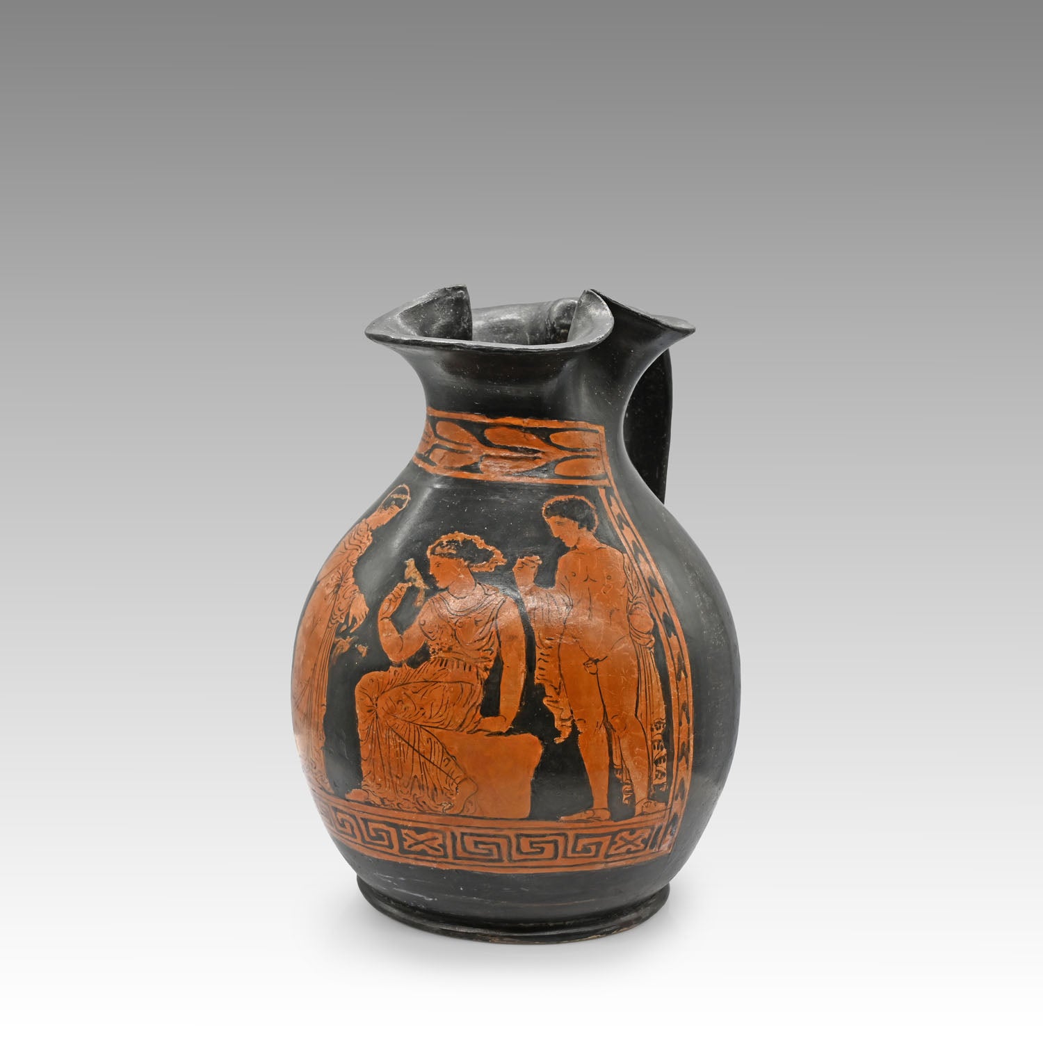 A Large Apulian Red-Figure Oinochoe, Magna Graecia, ca. 4th century BCE