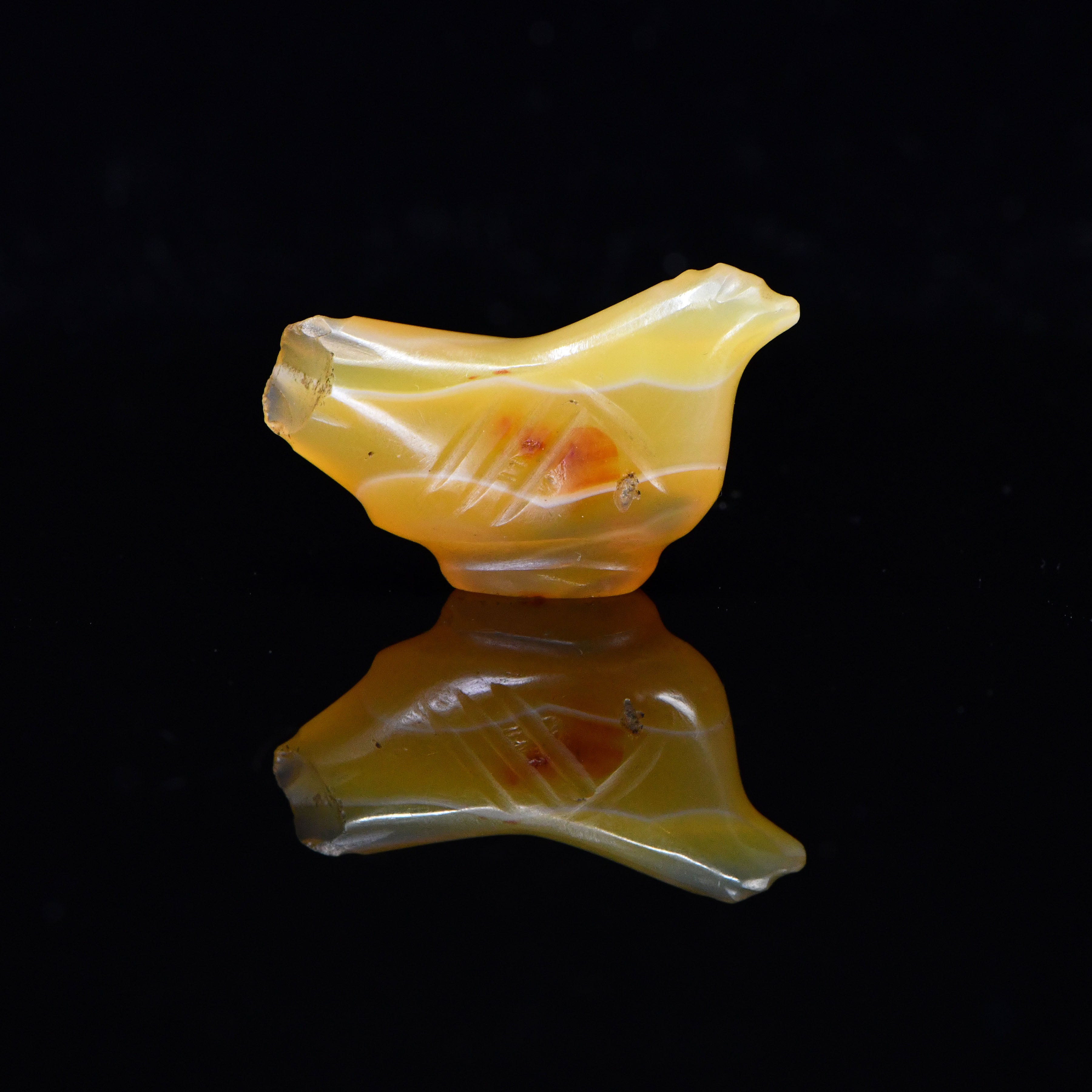 A Mesopotamian Agate Amulet of a Bird, Middle Bronze Age, ca. 2000 BCE