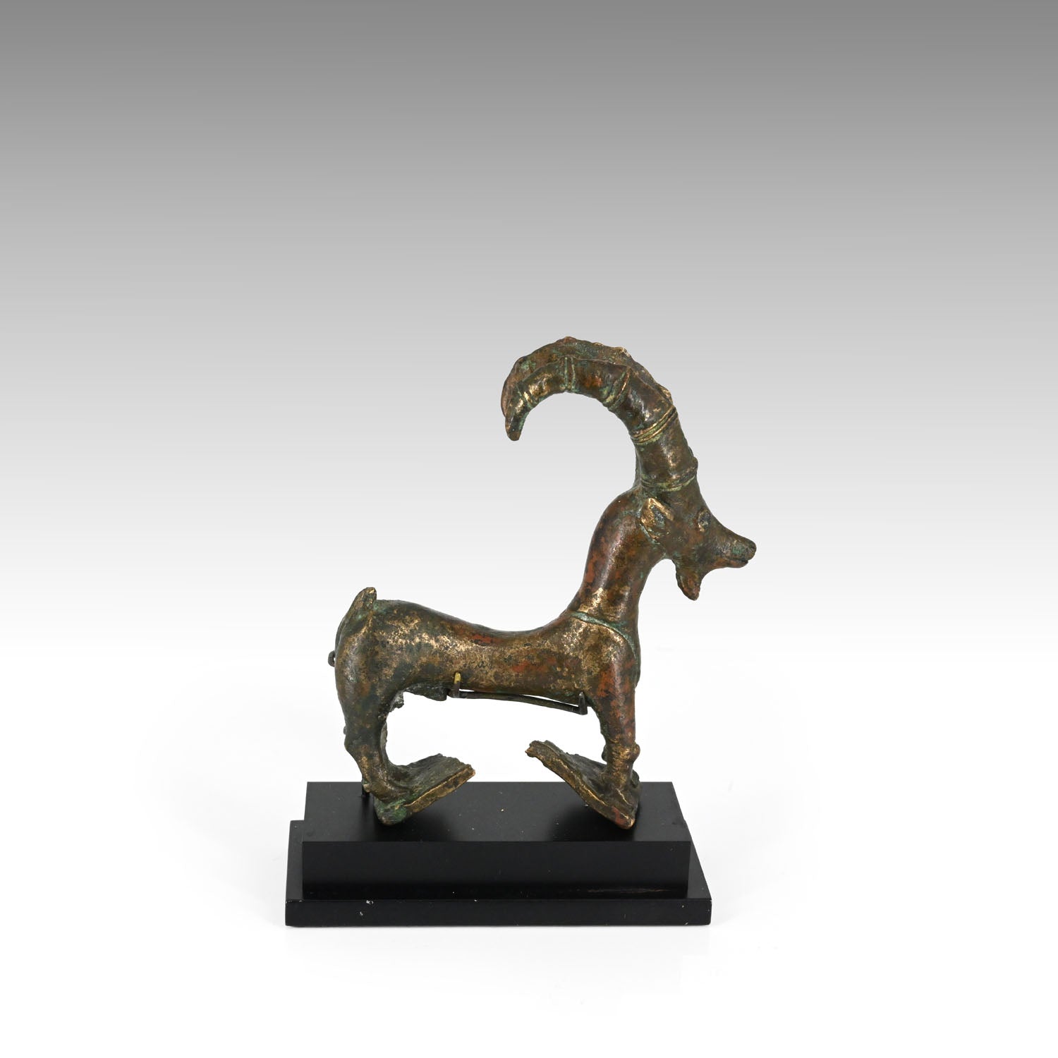 An Exhibited Amlash Bronze Mountain Goat, ca. 7th - 5th century BCE