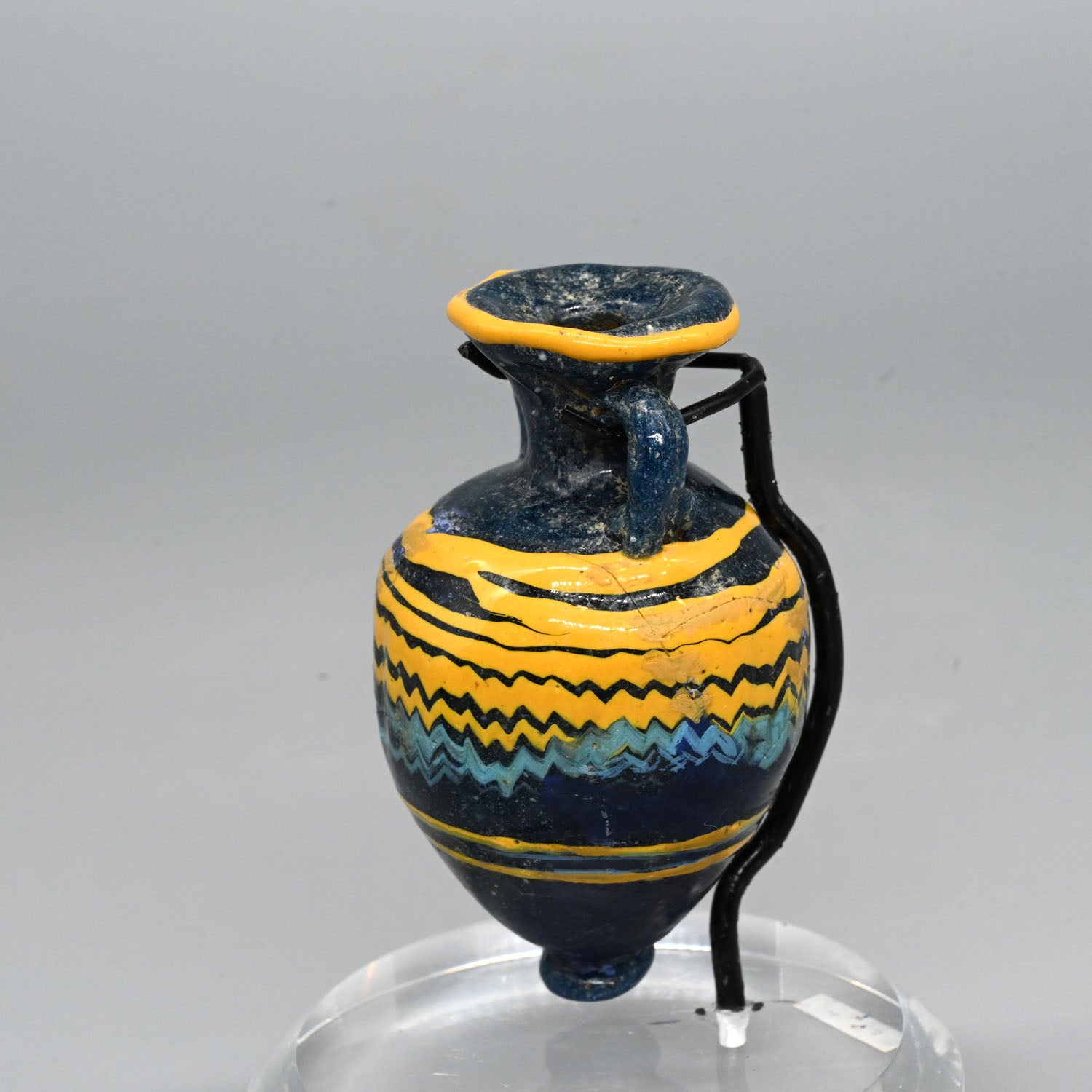 A Phoenician Core-Formed Glass Amphoriskos, ca. 6th - 5th century BCE