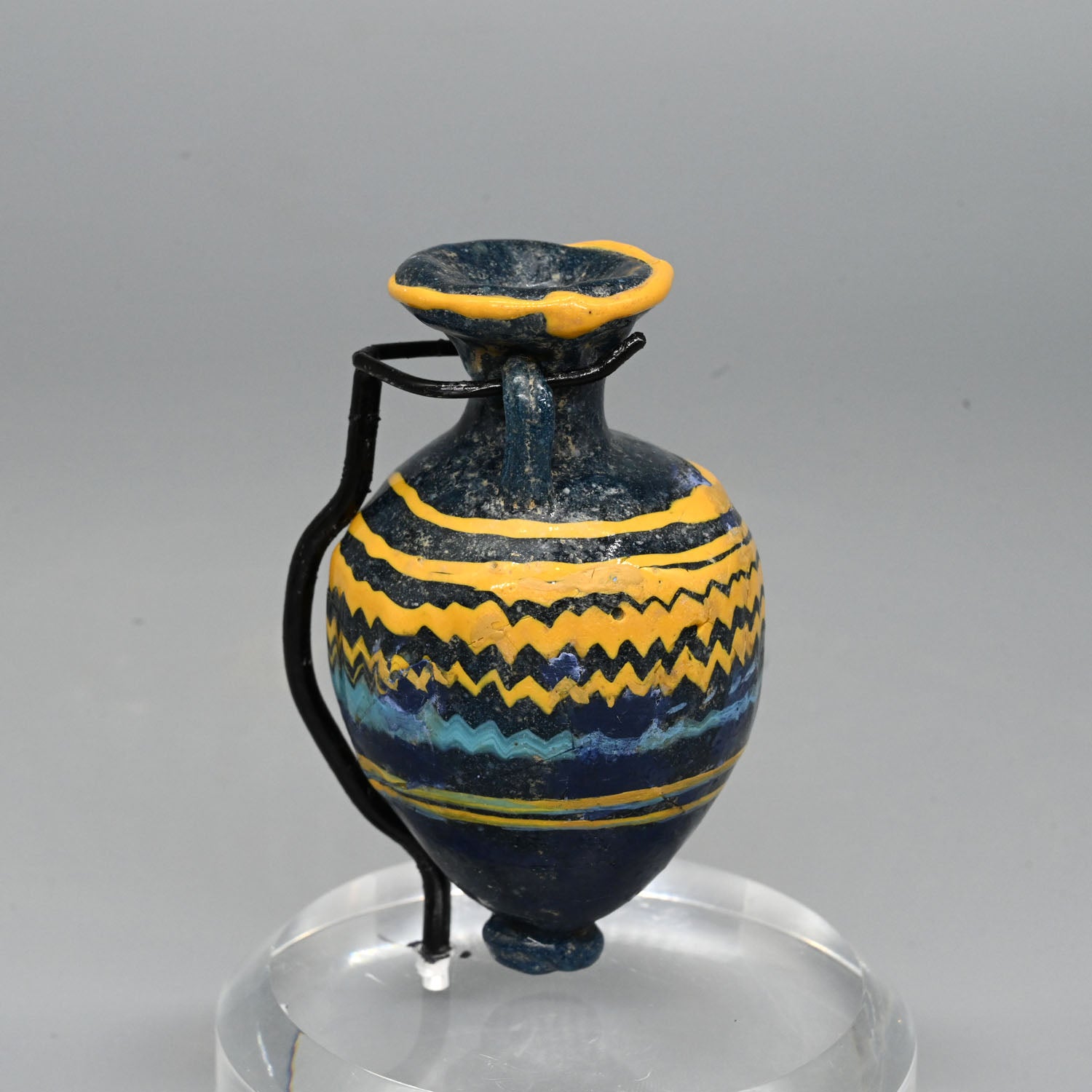 A Phoenician Core-Formed Glass Amphoriskos, ca. 6th - 5th century BCE