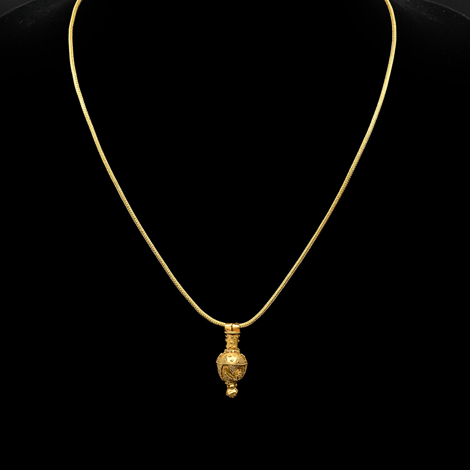 A Hellenistic Gold Granulated Pendant, Eastern Mediterranean, ca. 3rd - 1st century BCE