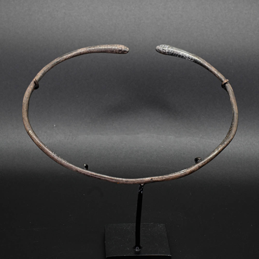 A Near Eastern Bronze Snake Head Torque, Parthian Period, ca. 247 BCE - 224 CE