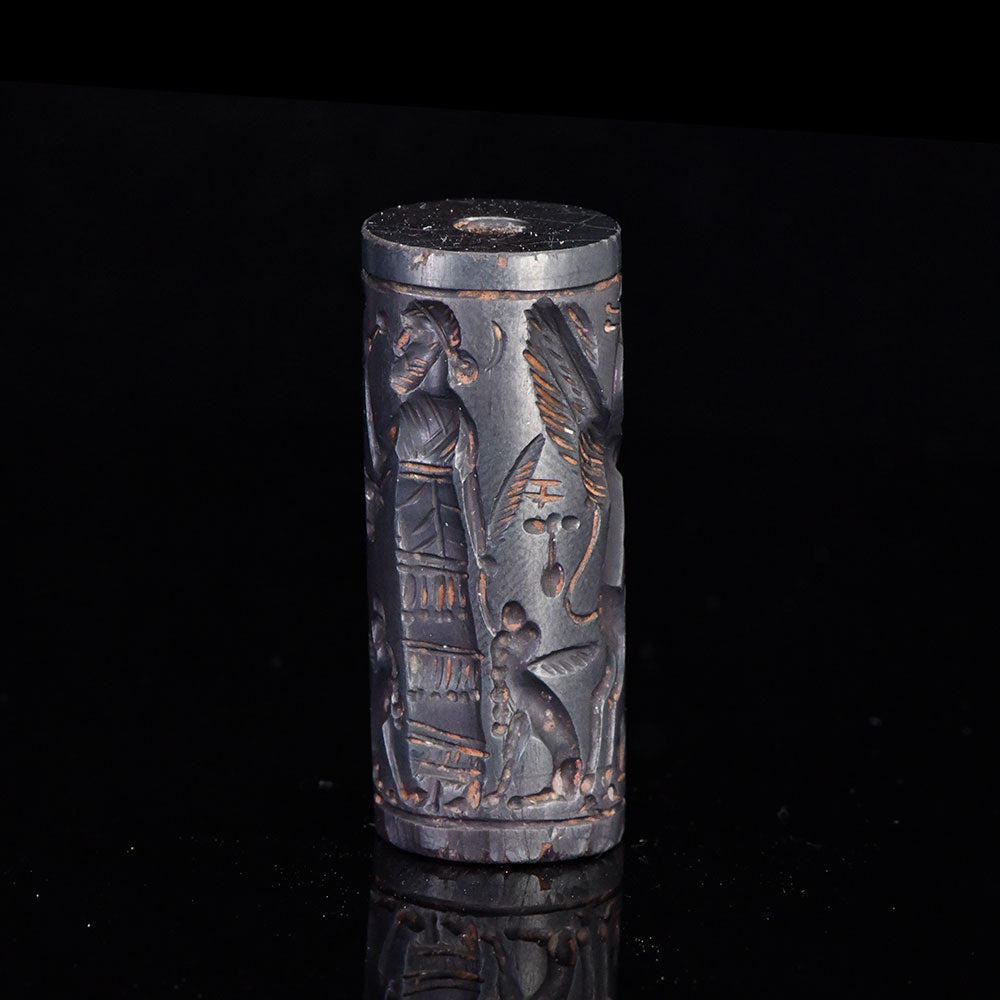 A Published Neo-Assyrian Hematite Cylinder Seal, ca. 8th Century BCE