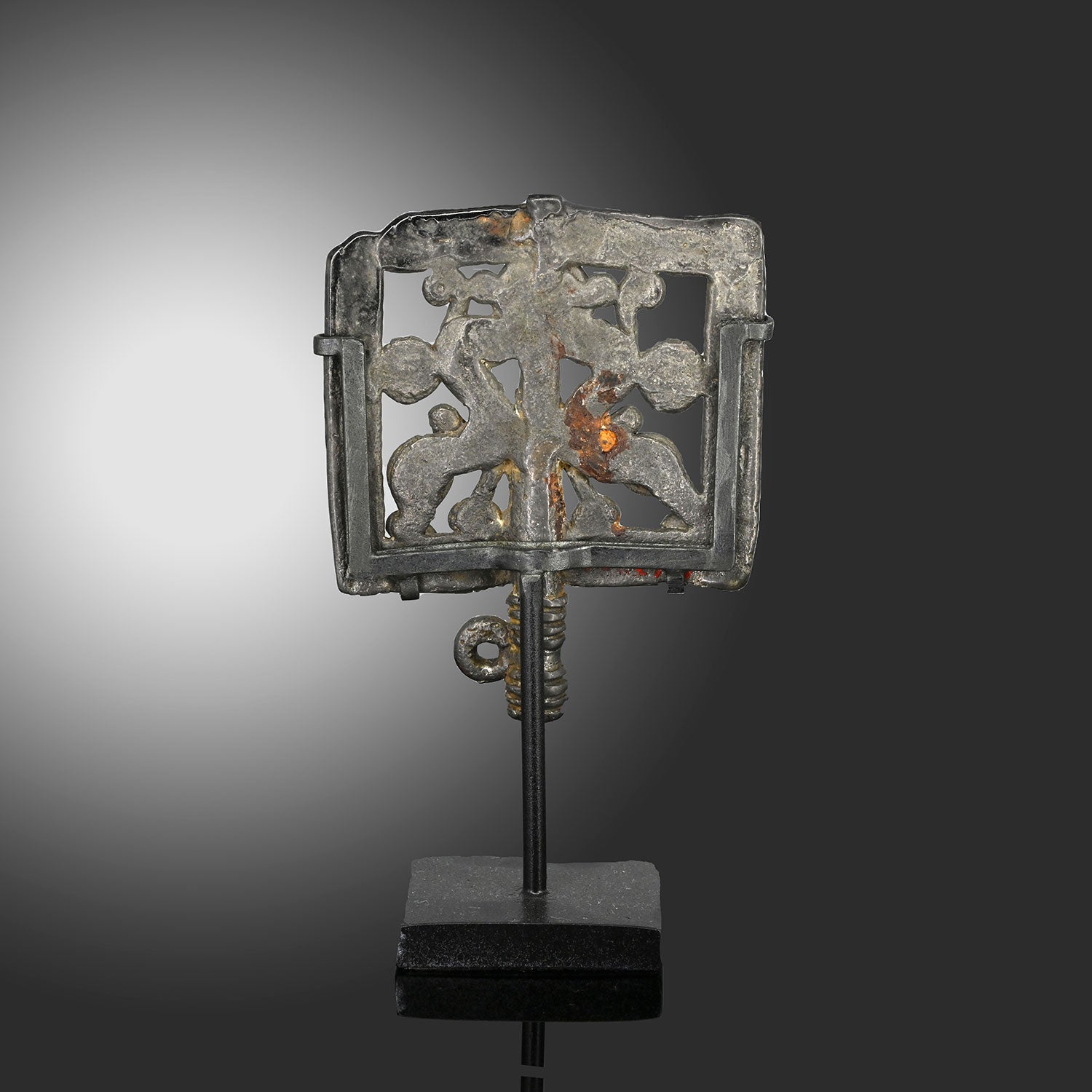 A Rare Luristan Silver Master of Animals Finial, ca. 8th century BCE