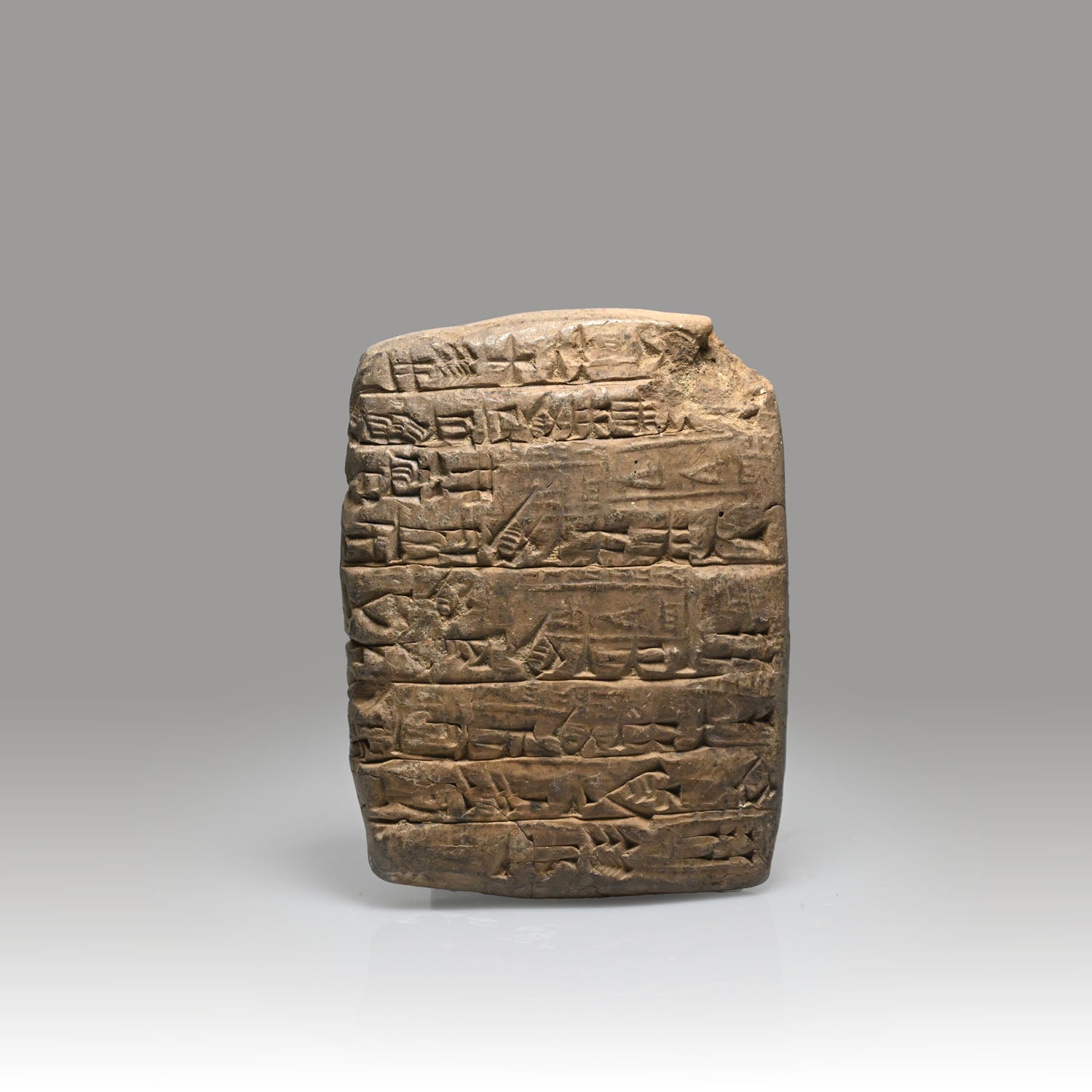 A Mesopotamian Clay Cuneiform Tablet, ca. 2000 BCE