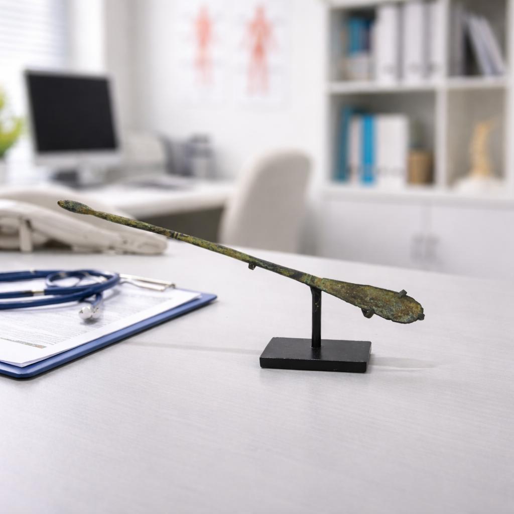 A Roman Bronze Medical Cyathiscomele, Roman Imperial Period, ca. 1st - 2nd century CE