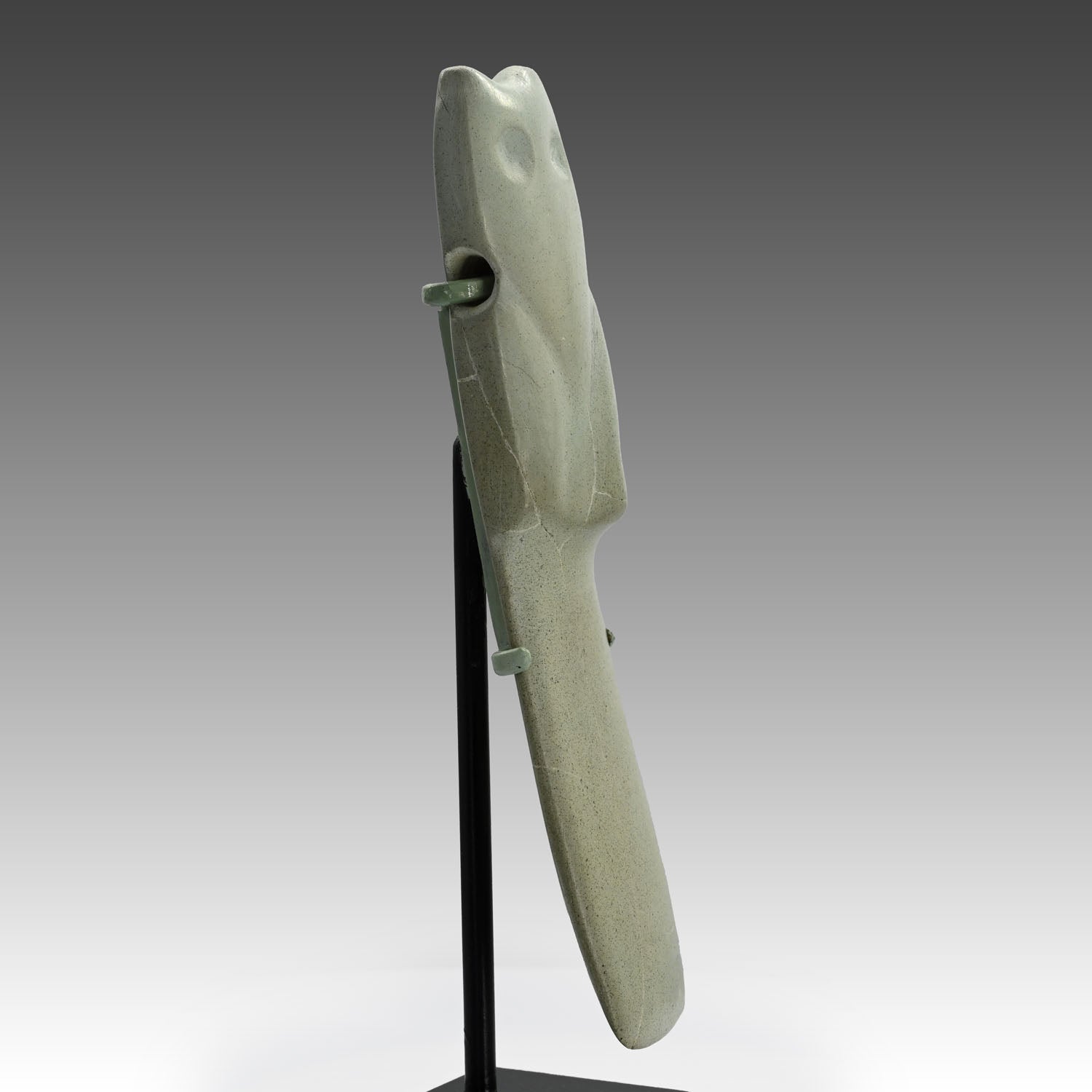 A Costa Rican Jade Owl Axe Pendant, Early Classic Period, ca. 5th – 12th century CE