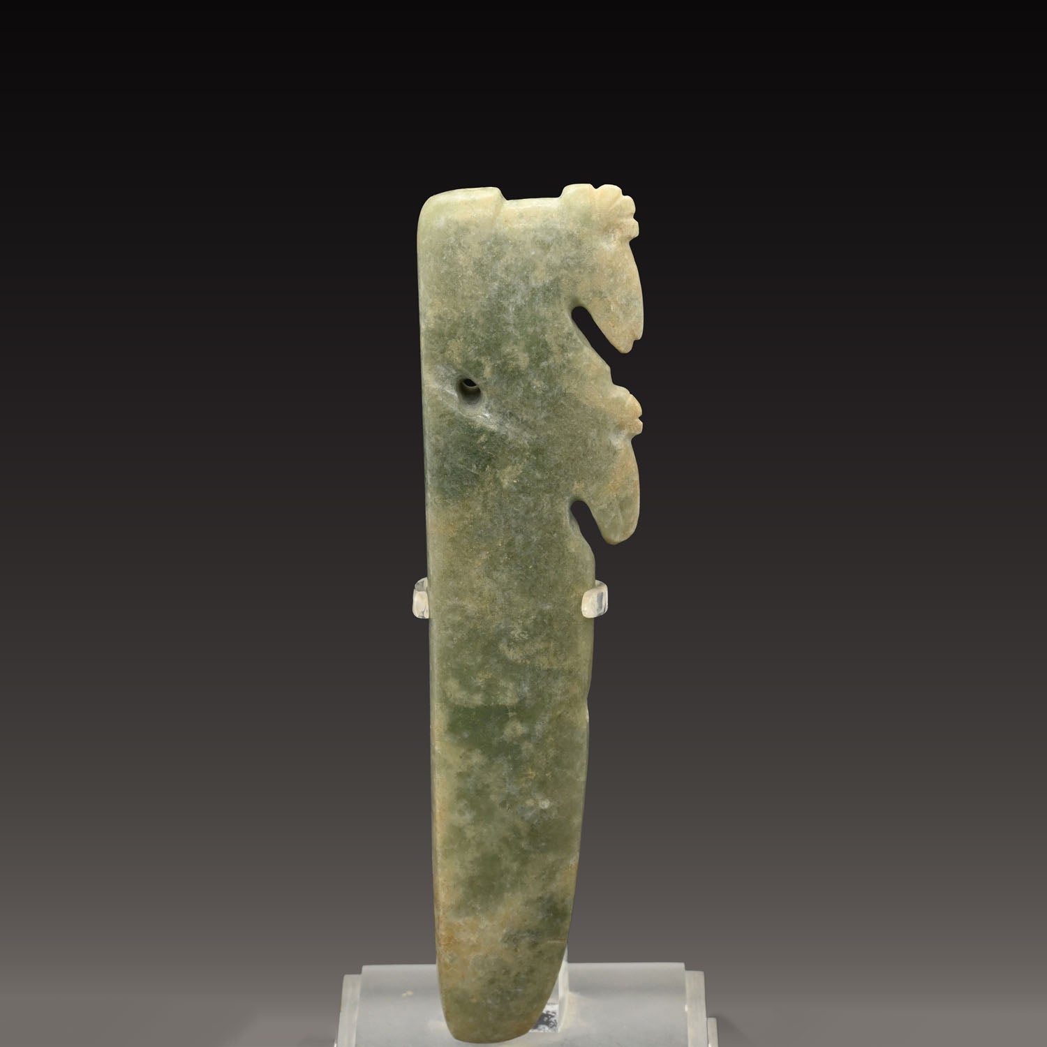 Costa Rican Jade Pendant with Birds, ca. 500 - 1000 CE