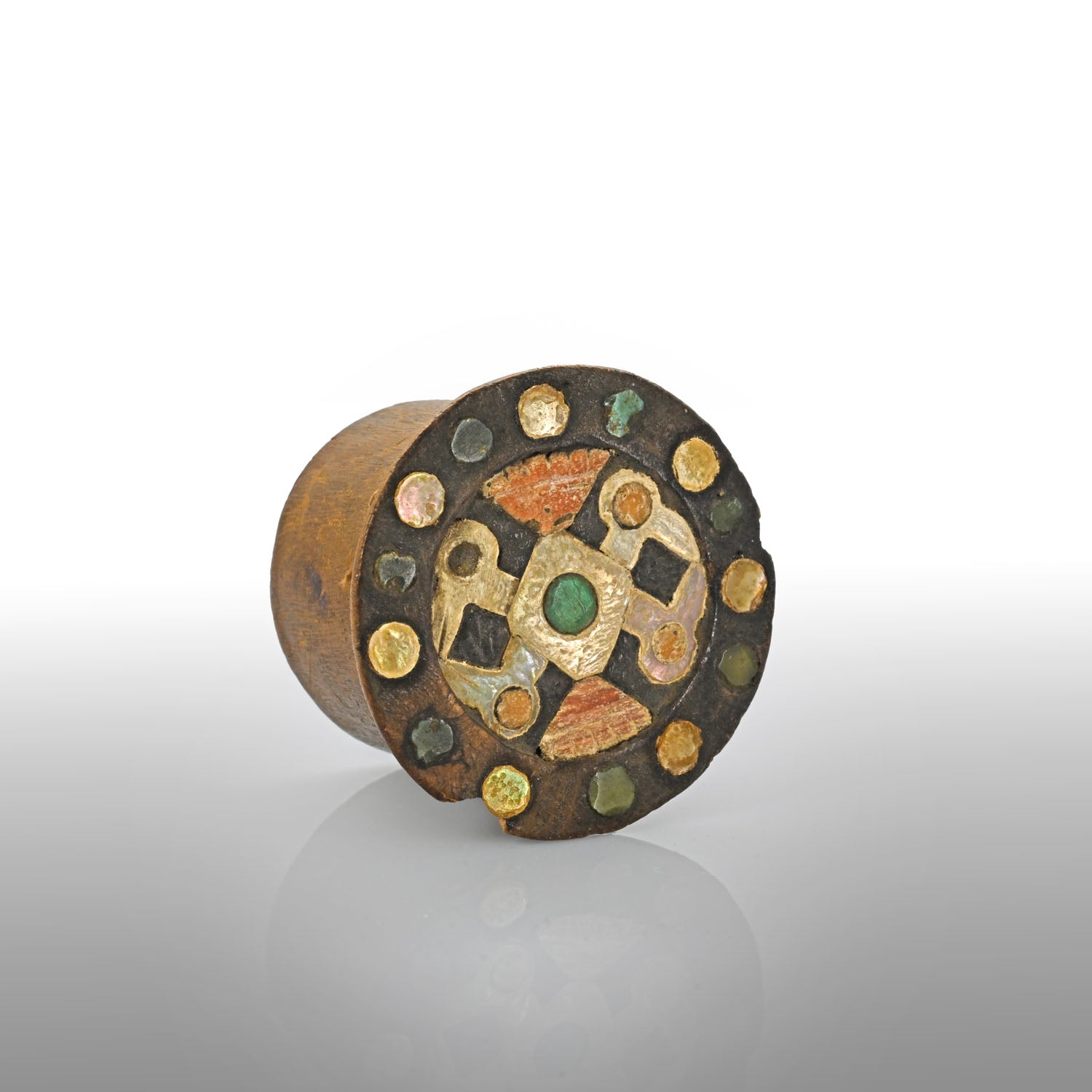 Chimu Inlaid Wood Ear Spool, ca. 900 - 1250 CE