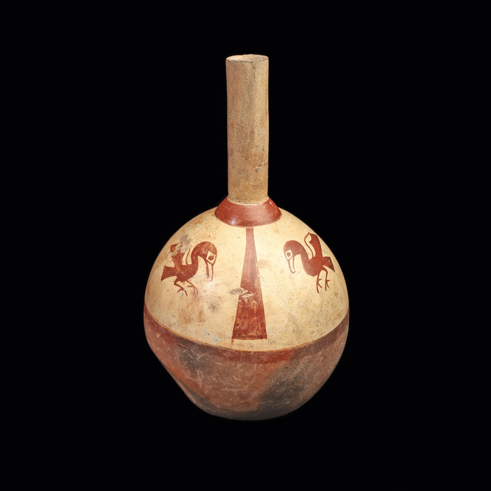 A large Moche Stirrup Bottle, Moche IV, ca. 500 - 700 CE