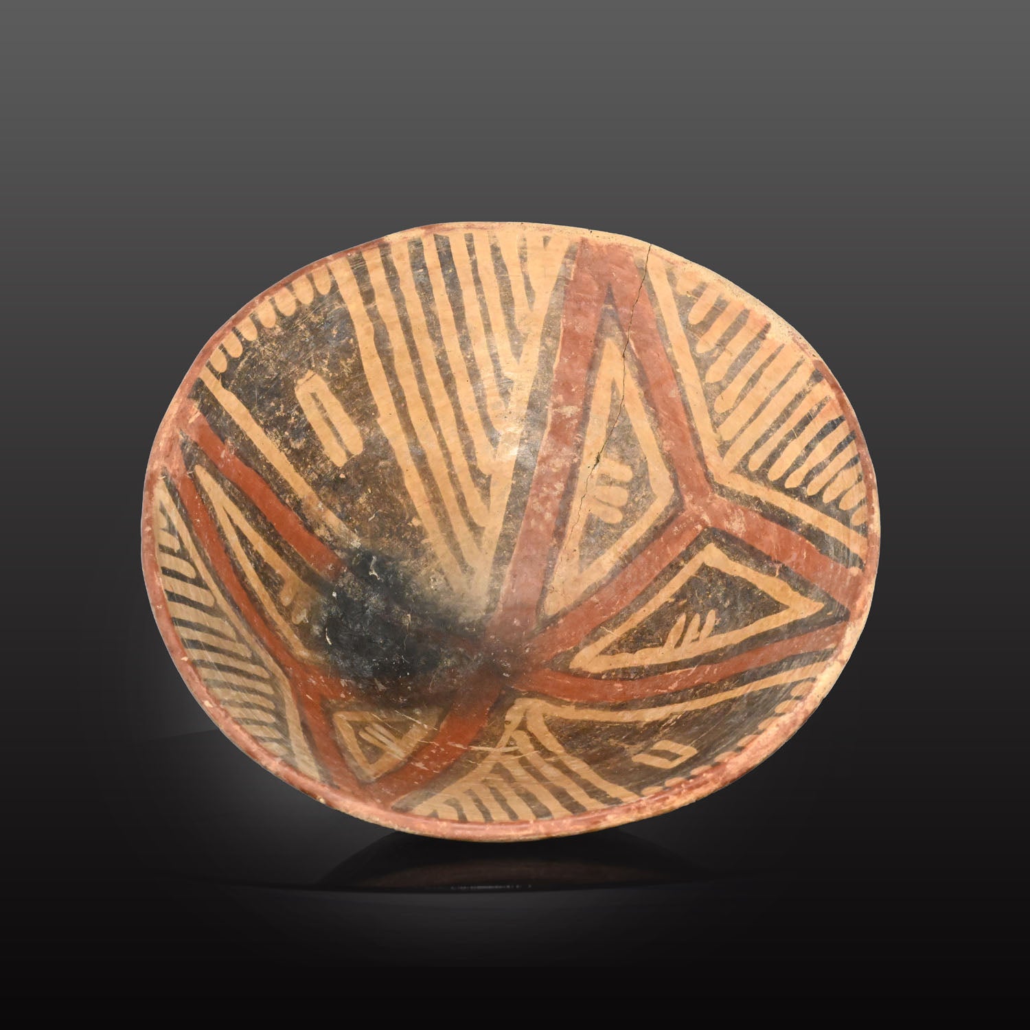 A Carchi-Narino Polychrome Decorated Bowl, ca. 1000 - 1250 CE
