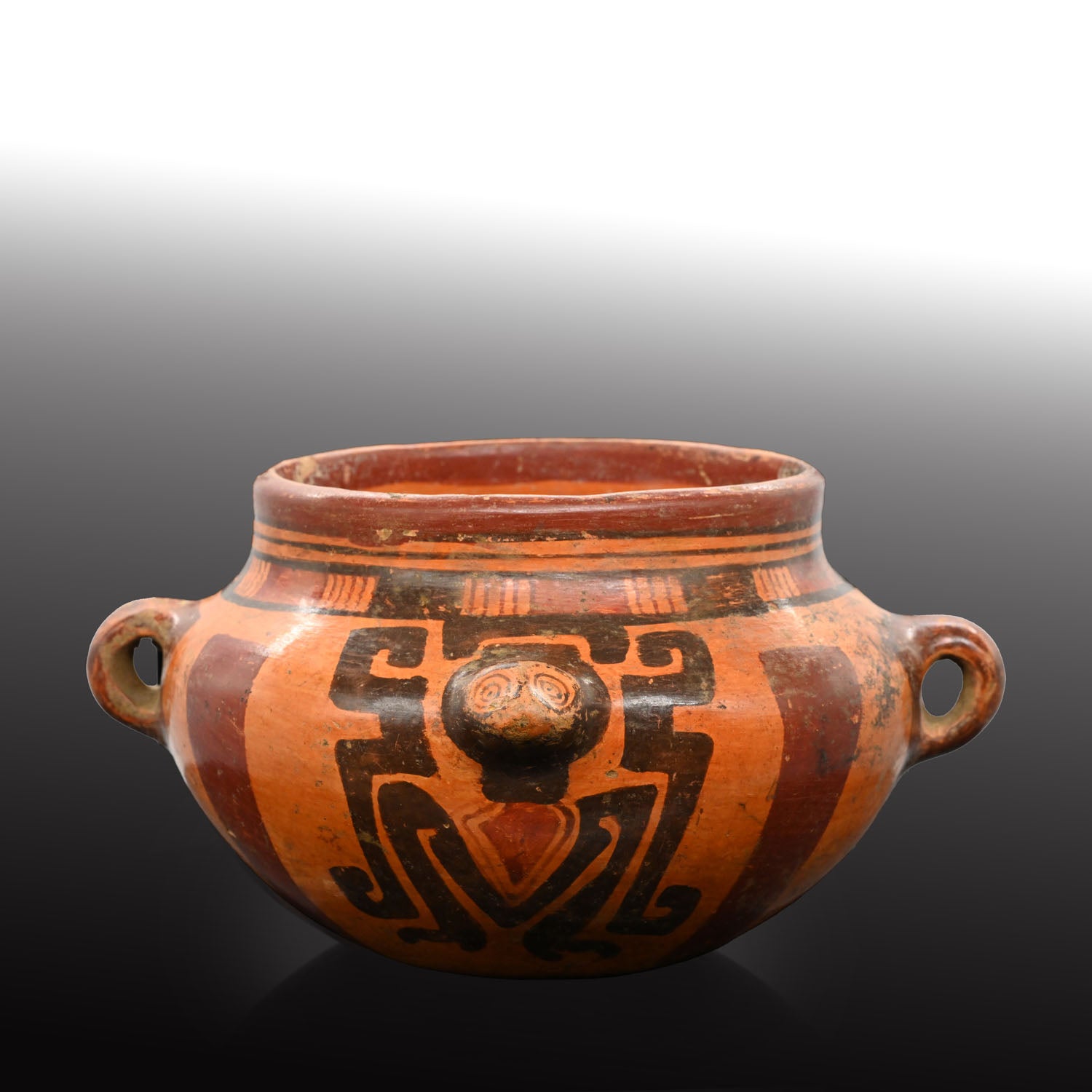 A Maya Polychrome Decorated Monkey Bowl, Classic Maya Period, ca. 500 - 800 CE