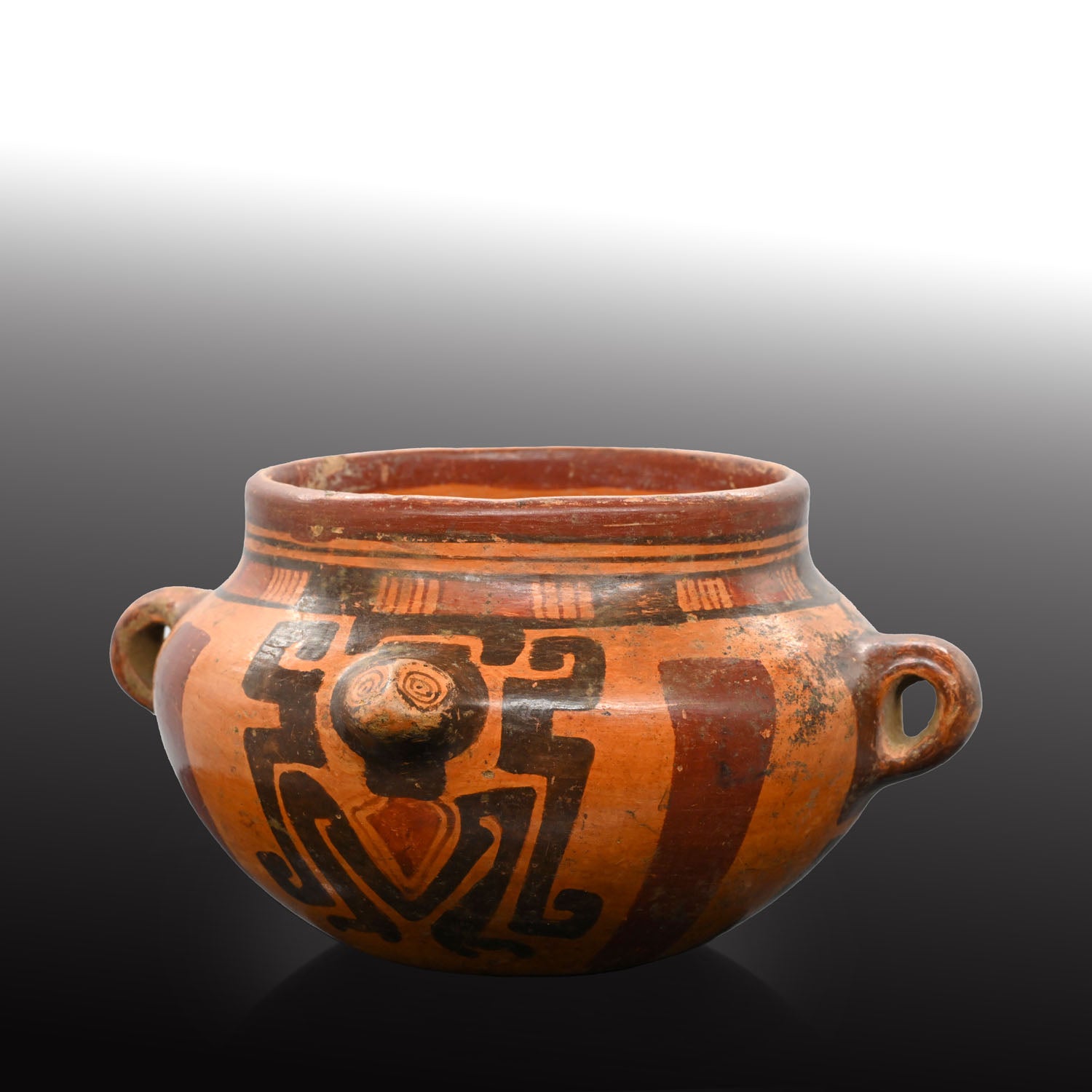 A Maya Polychrome Decorated Monkey Bowl, Classic Maya Period, ca. 500 - 800 CE