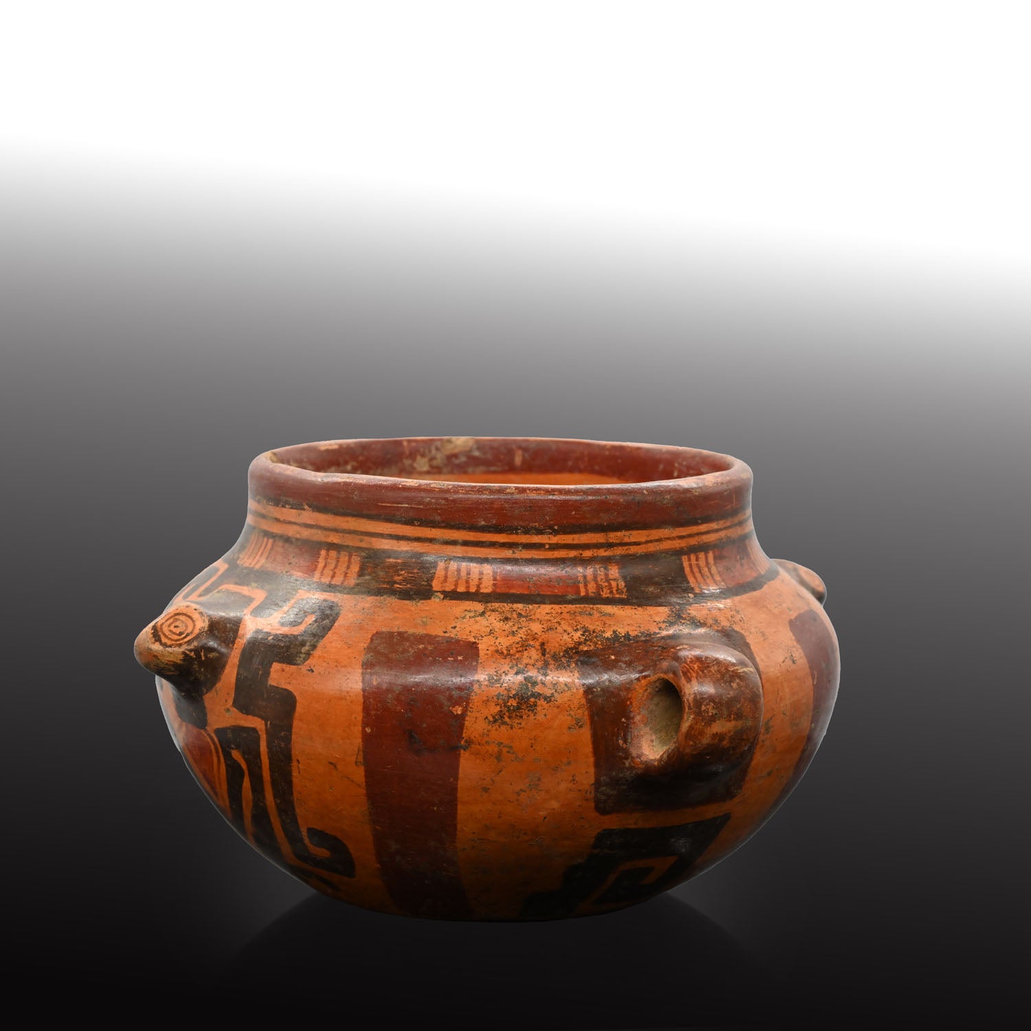 A Maya Polychrome Decorated Monkey Bowl, Classic Maya Period, ca. 500 - 800 CE